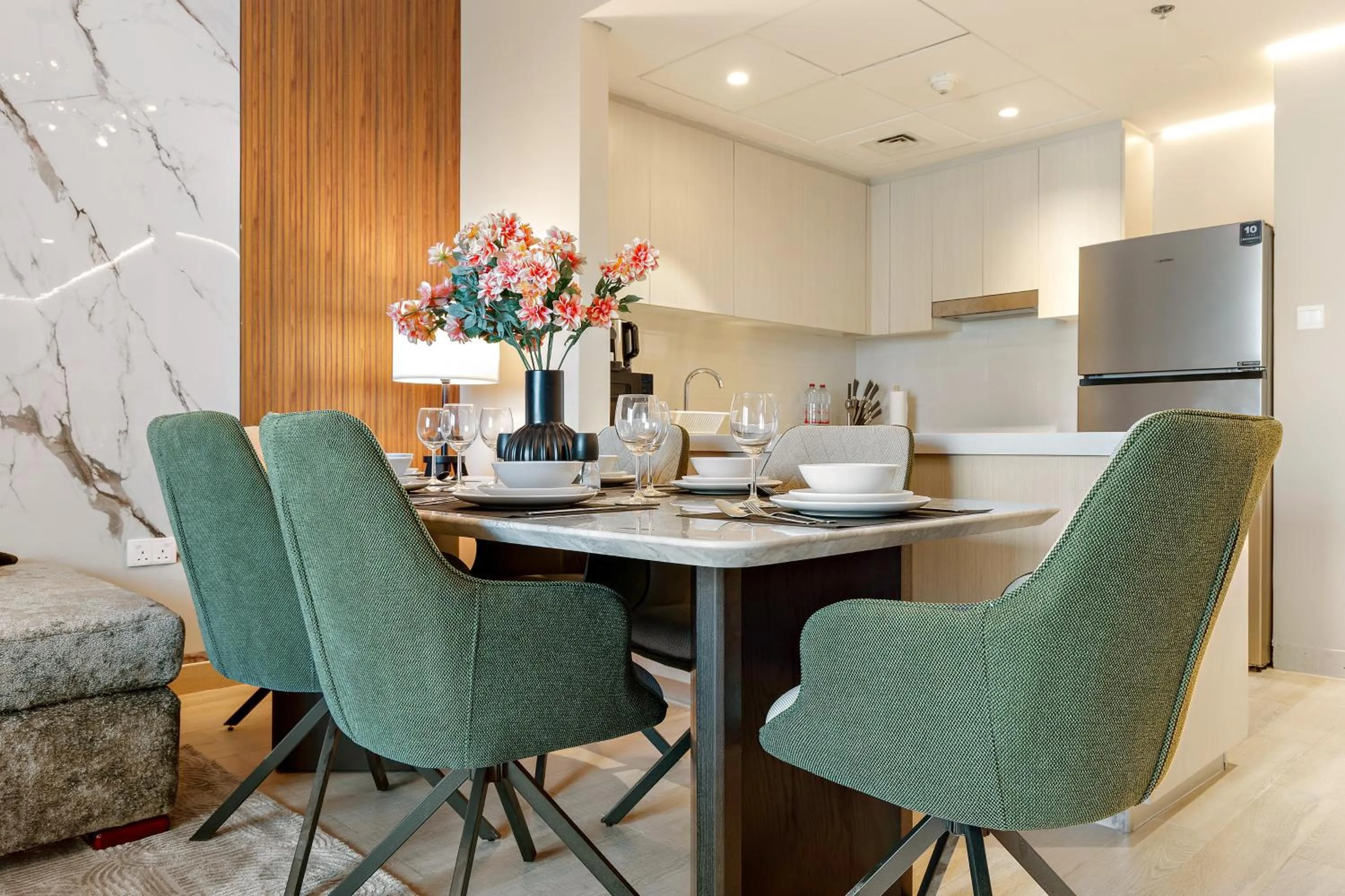 Dining area in Desert Key - Perfectly Located Yas Island Premier Apts