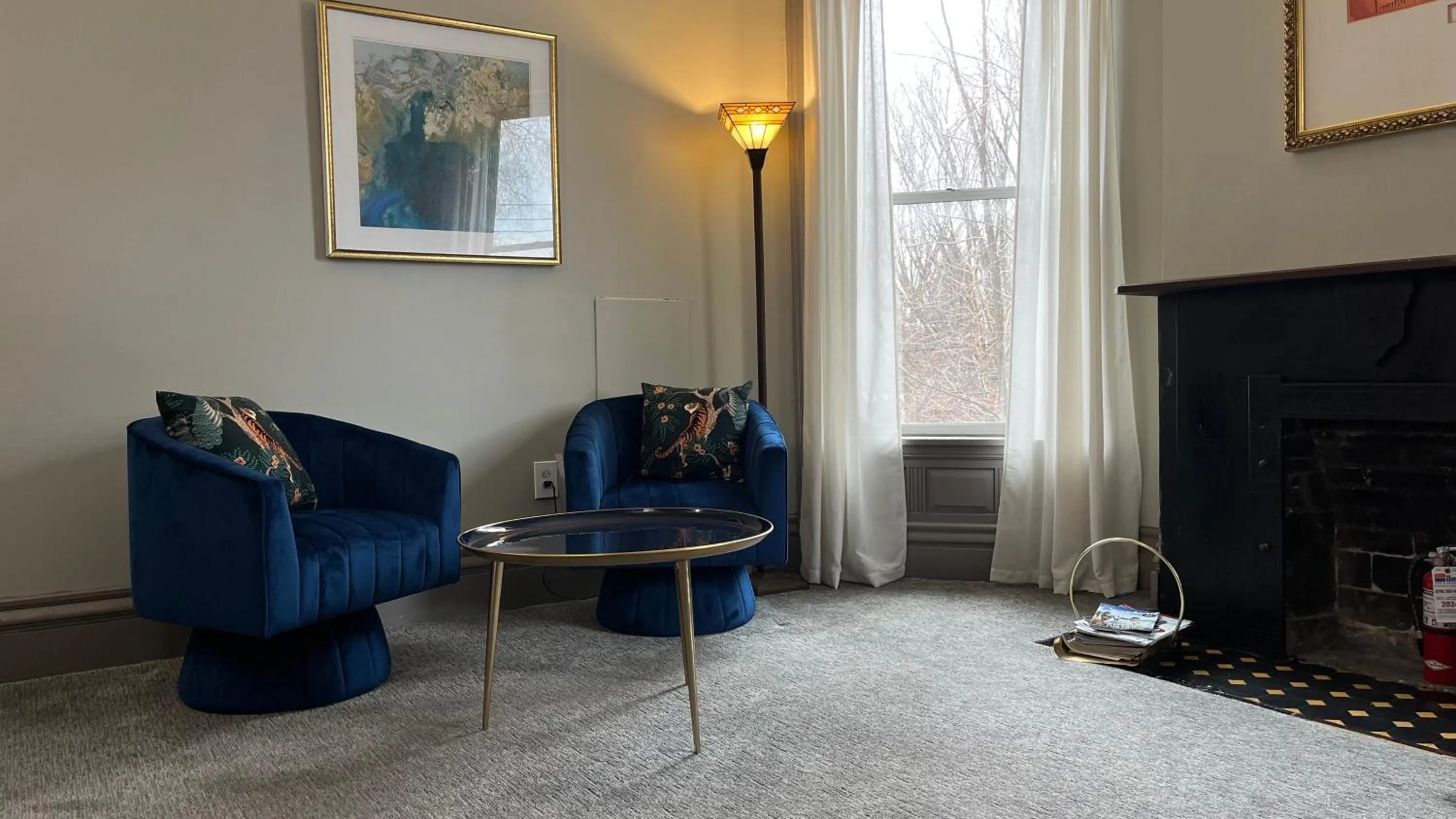 Seating area in Stone Gables Inn