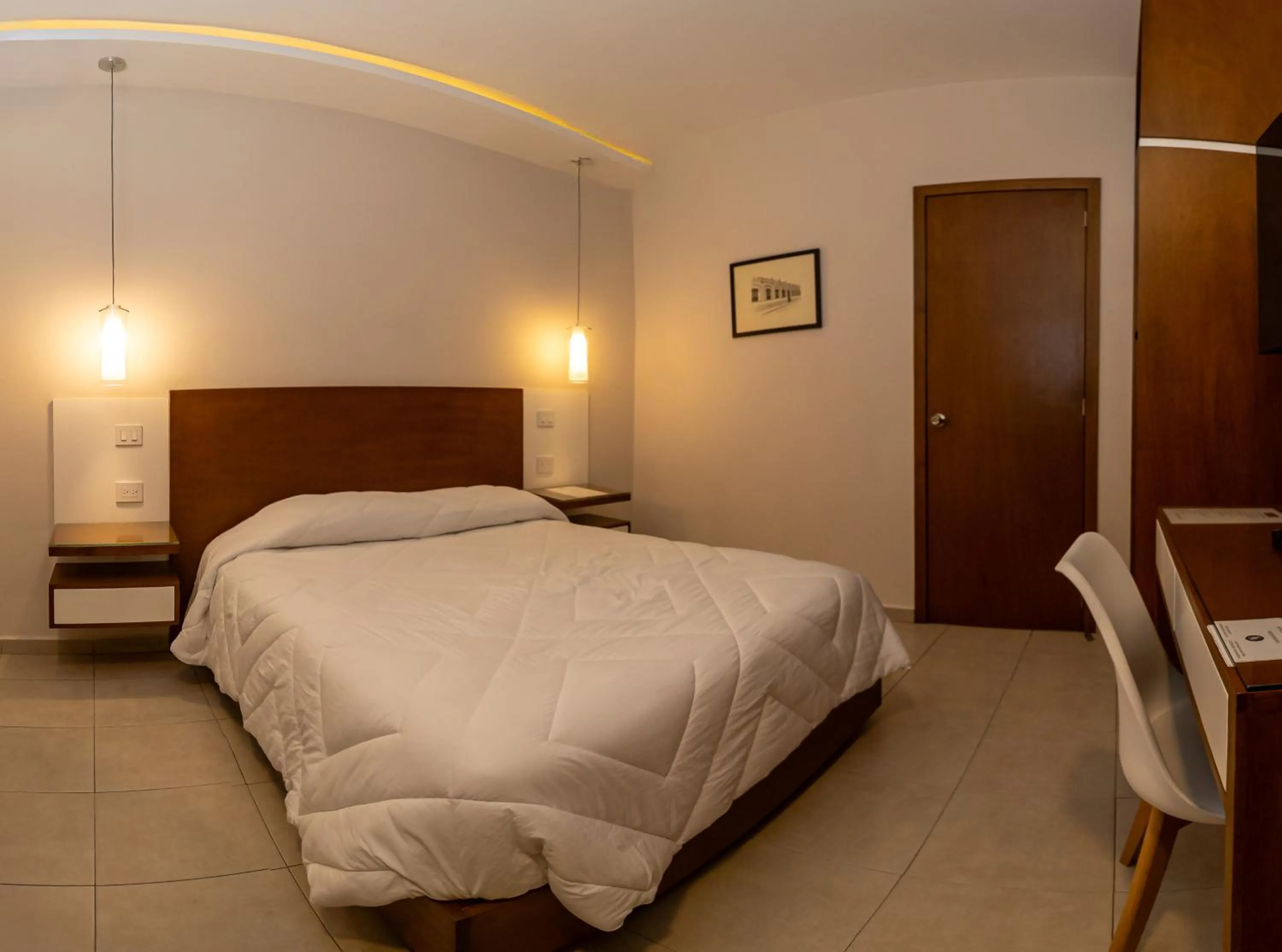 Bed in Hotel San José Plaza Coatepec