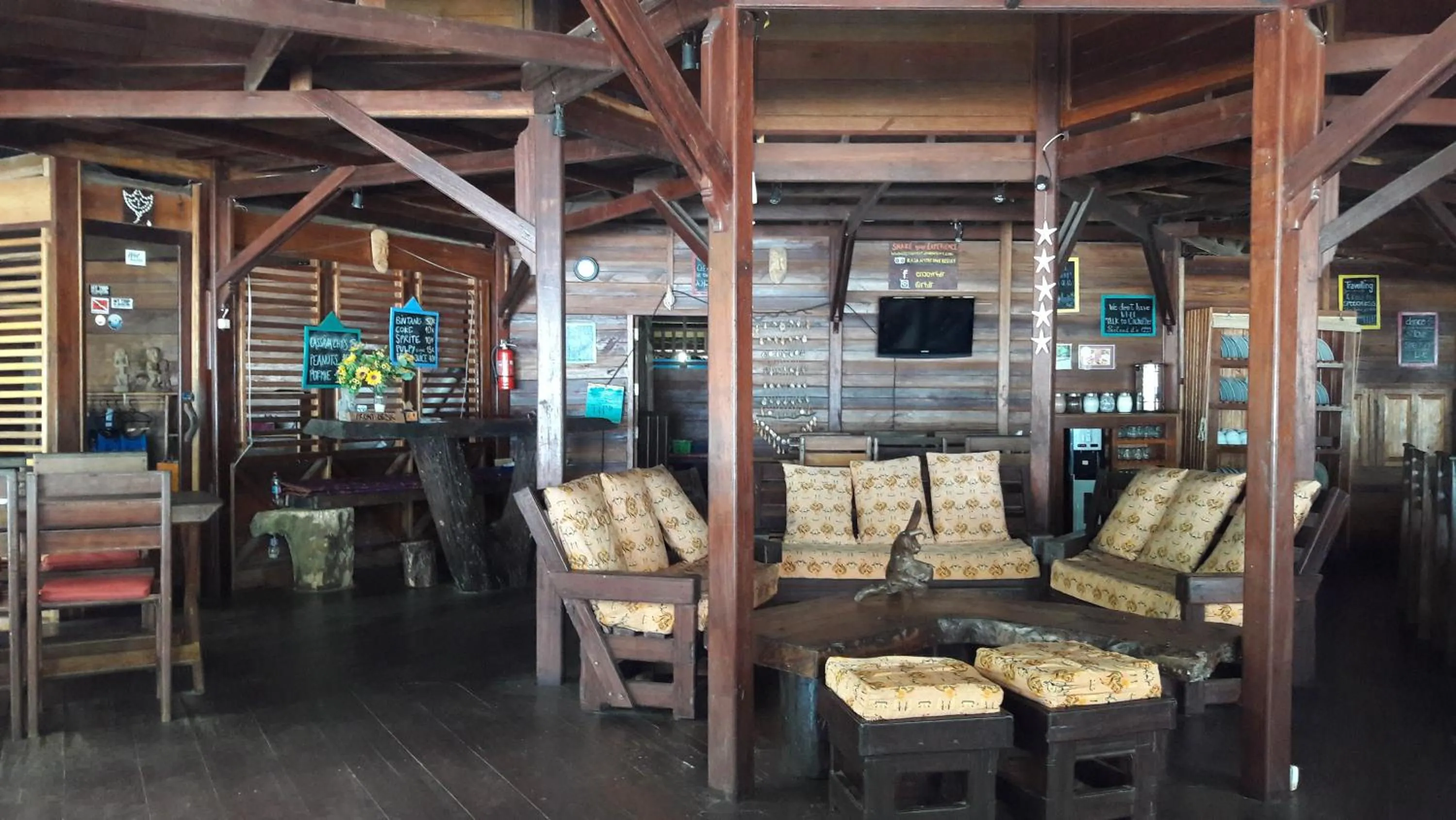 Seating area in Raja Ampat Dive Resort