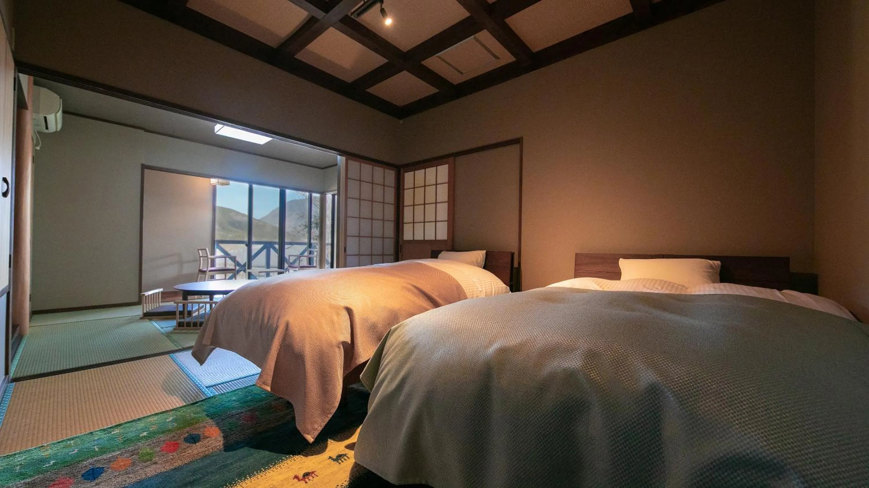 Bedroom, Bed in Yufuin Tsubaki