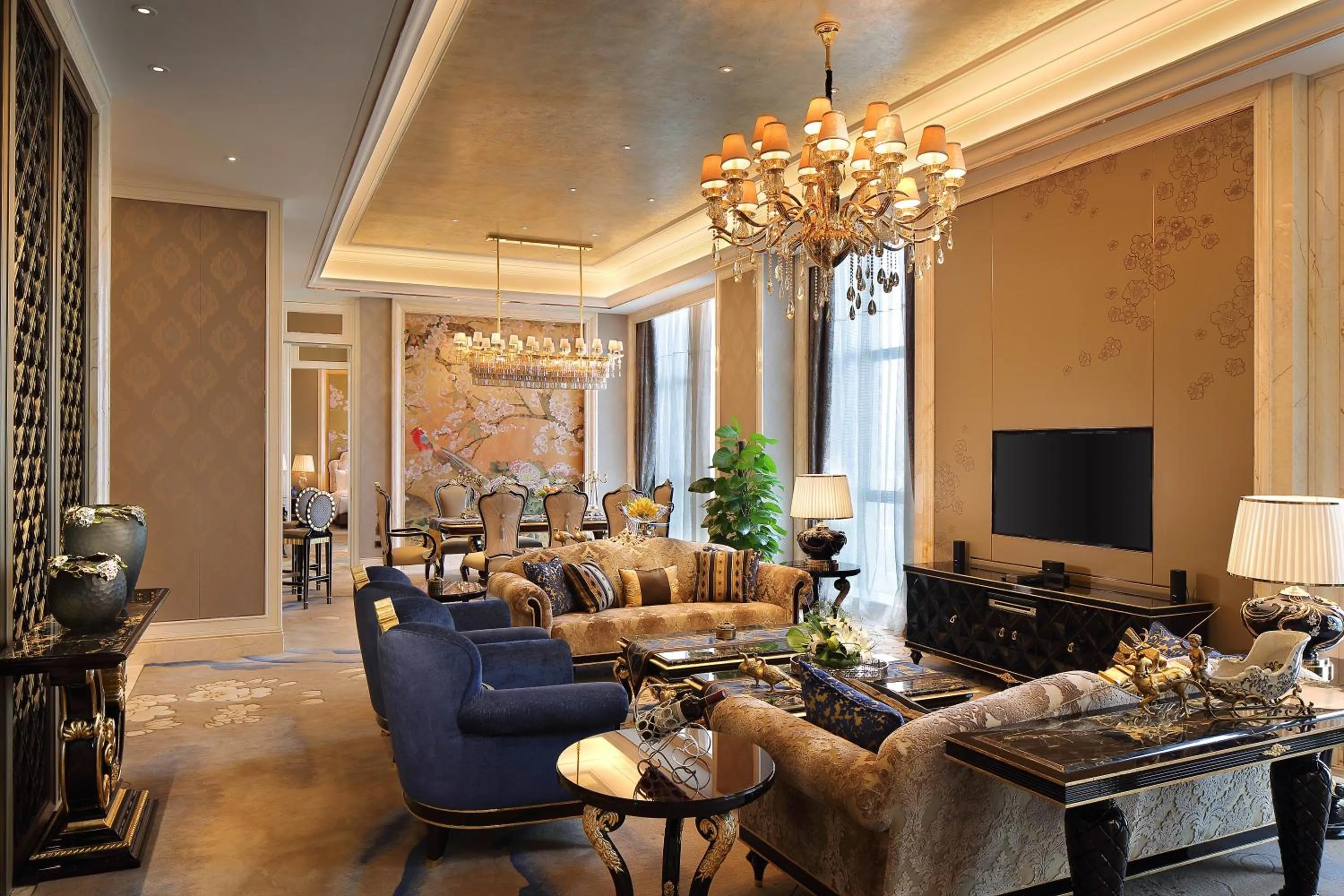 Living room in Wanda Realm Guangyuan