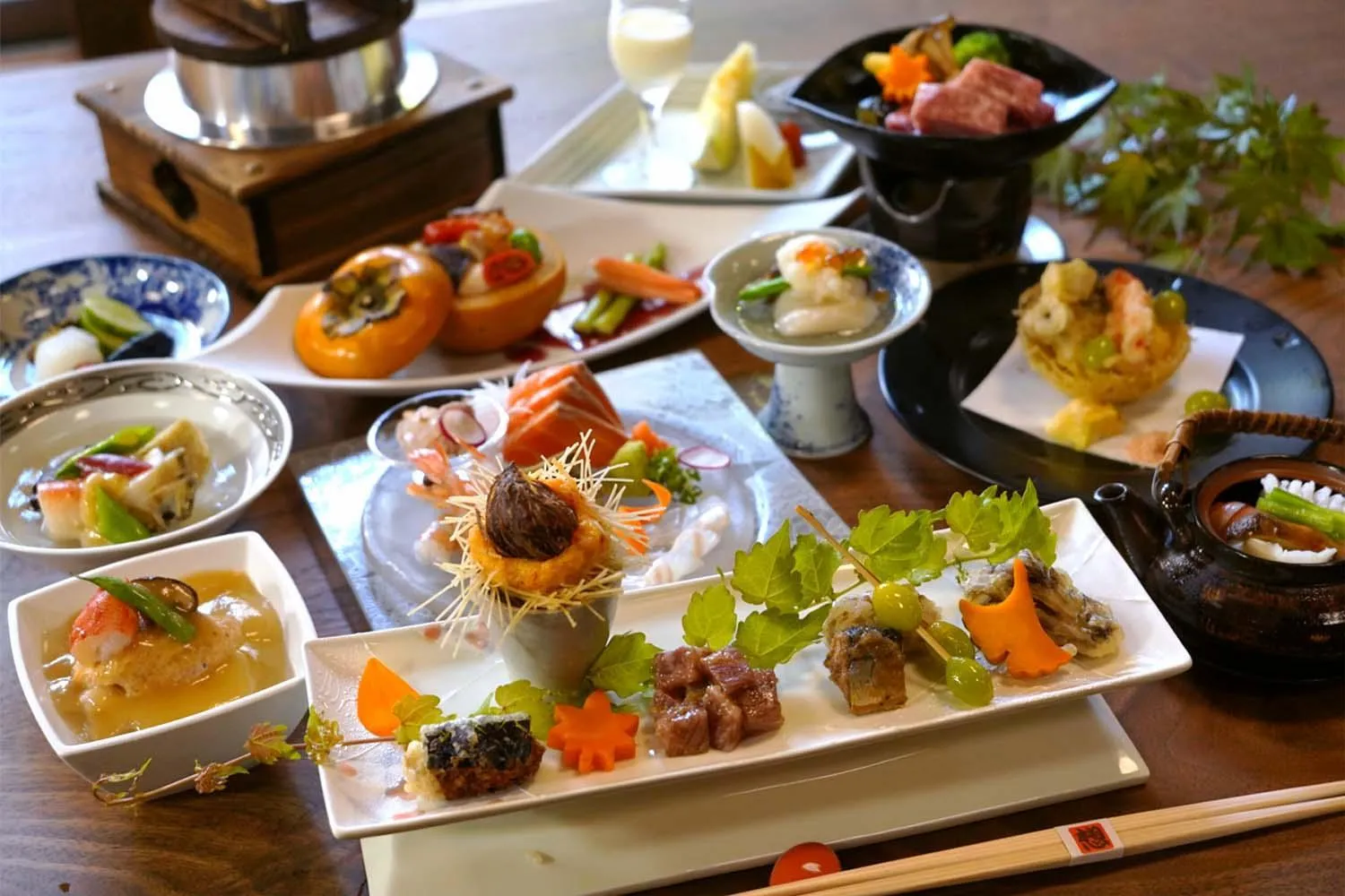 Dinner in Ryoso Yufuin Yamadaya