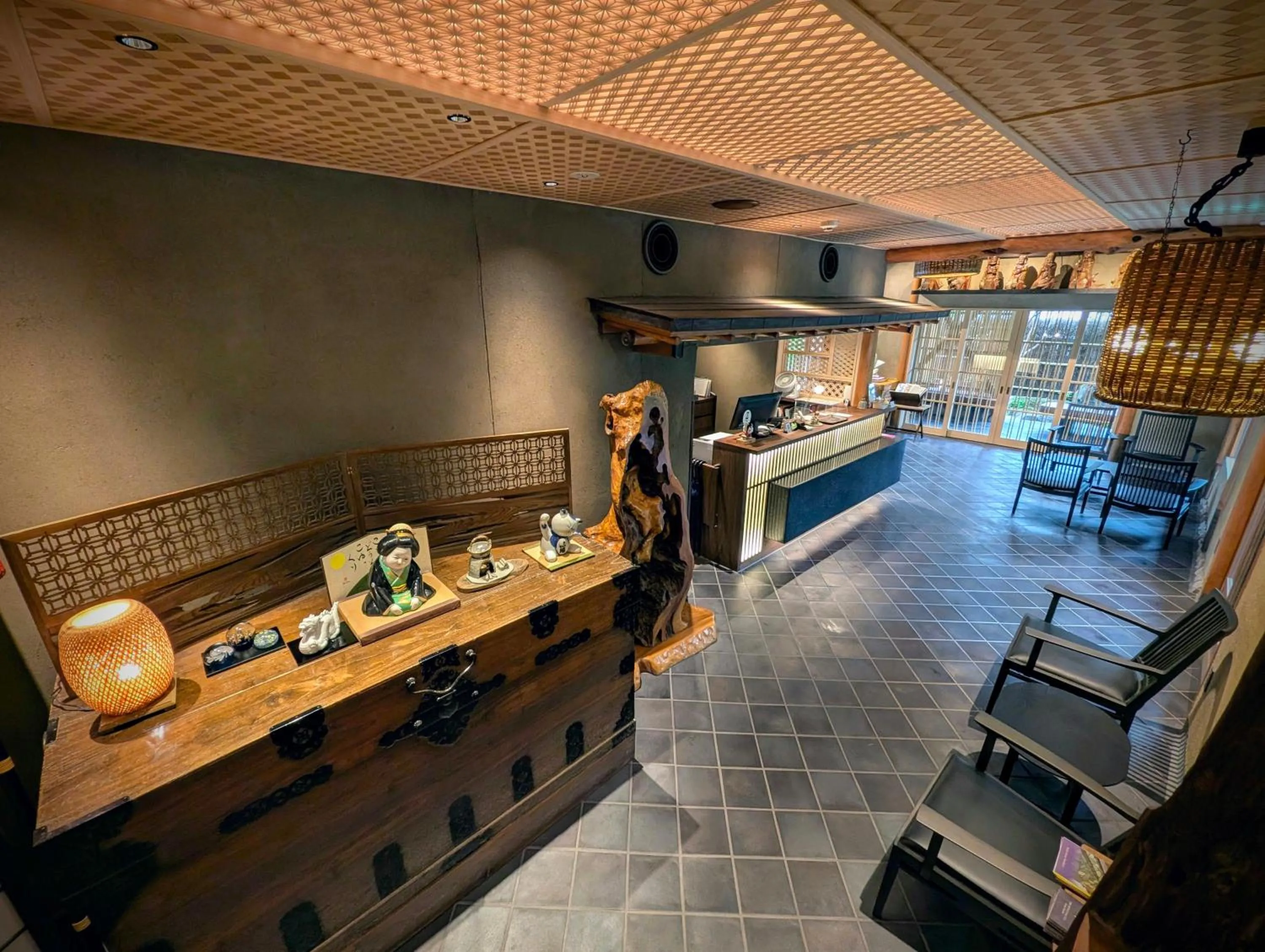 Lobby or reception in Ryoso Yufuin Yamadaya