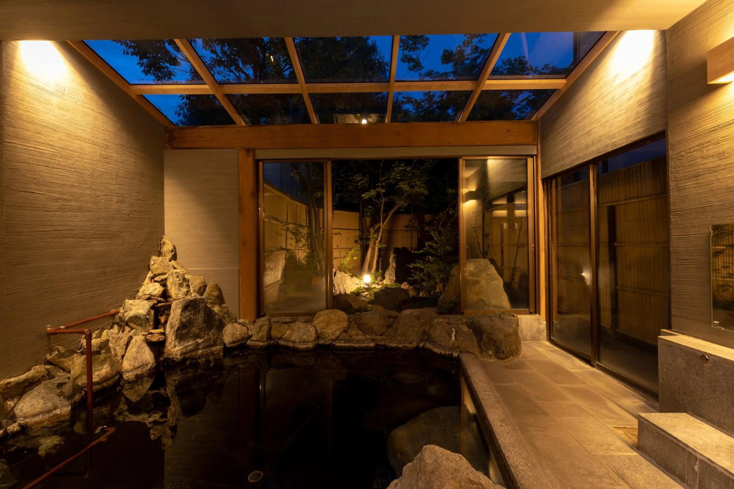 Hot Spring Bath in Ryoso Yufuin Yamadaya