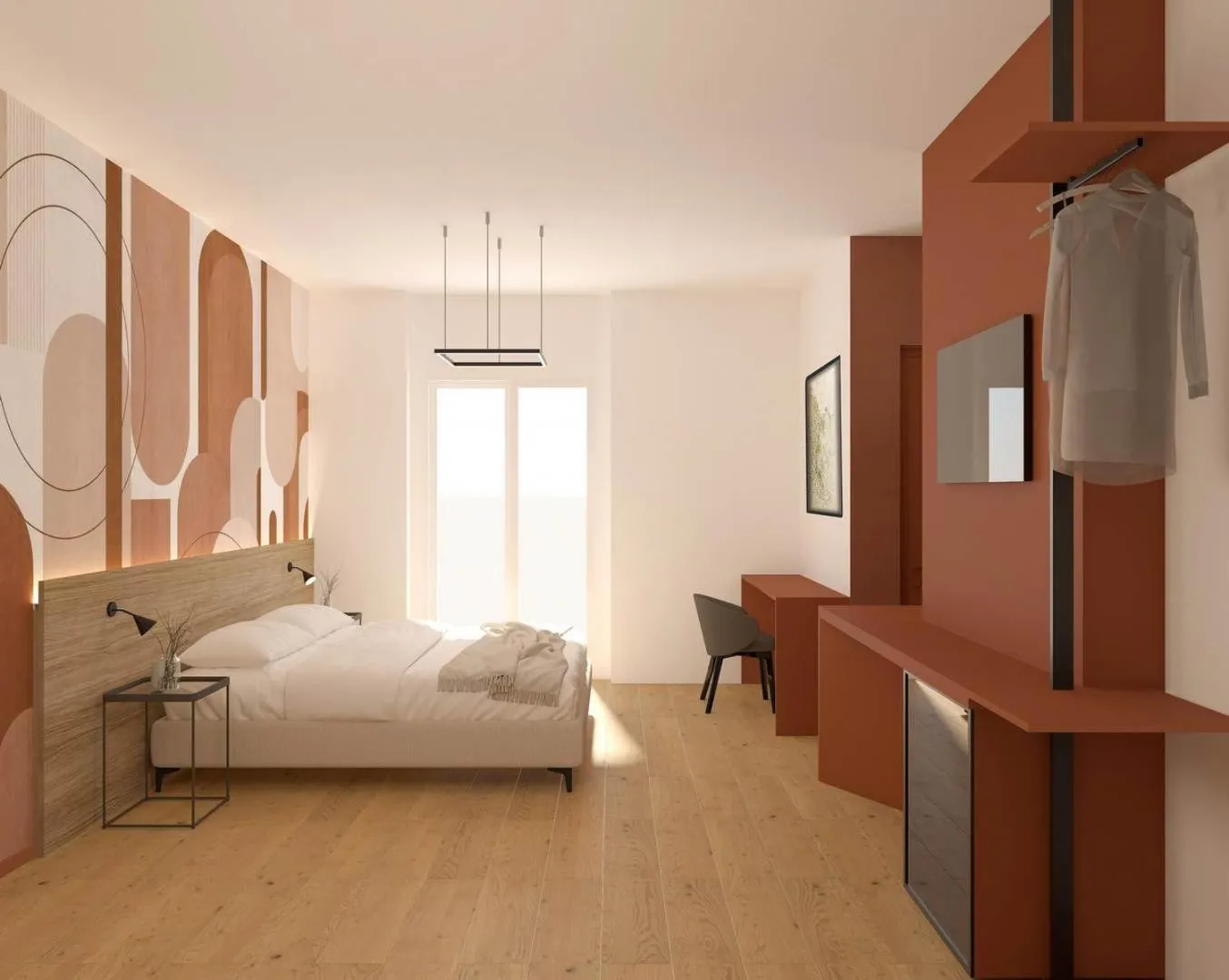 Bed in Hotel Benacus Panoramic