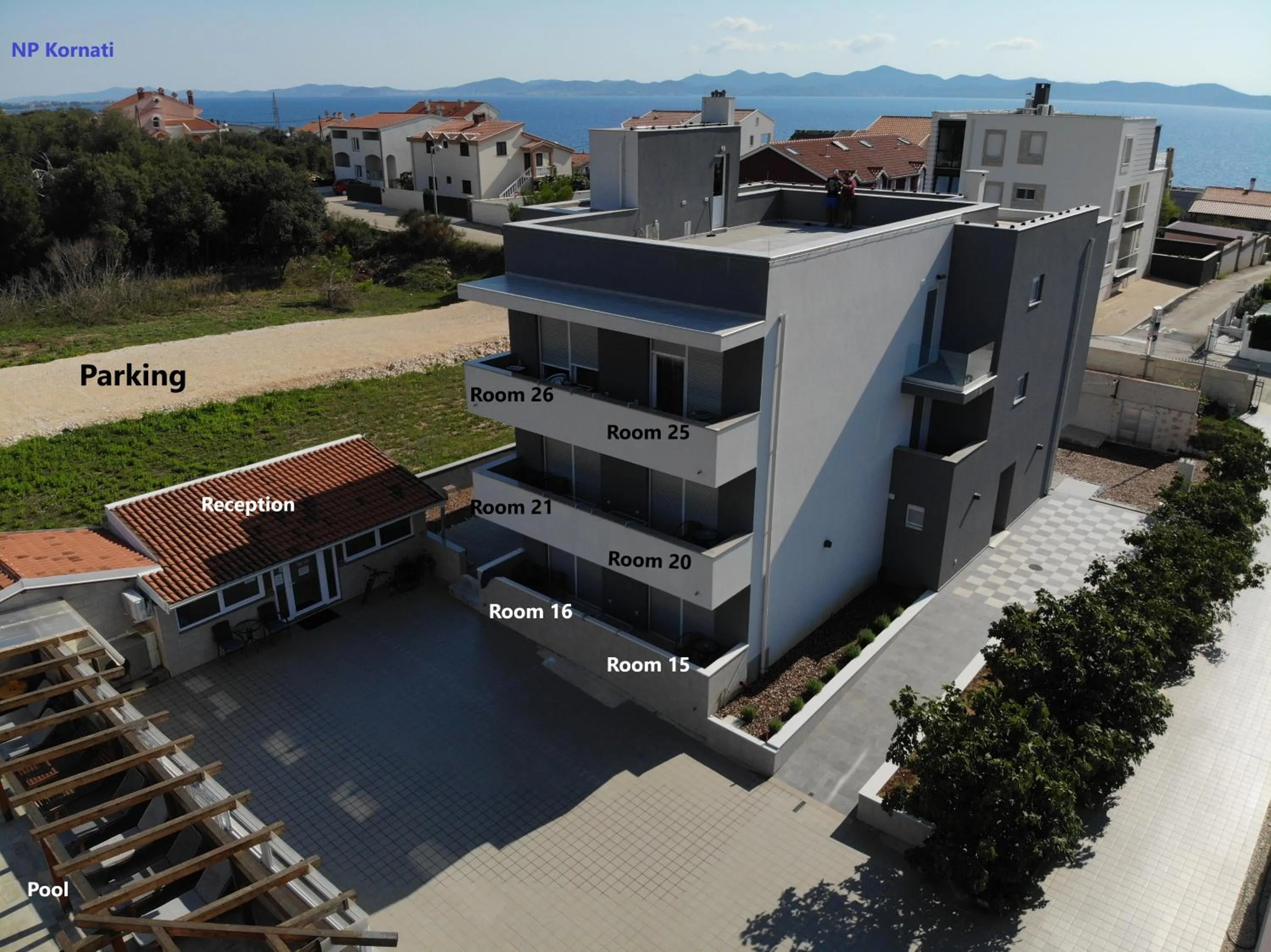 Bird's eye view in Aparthotel Plat