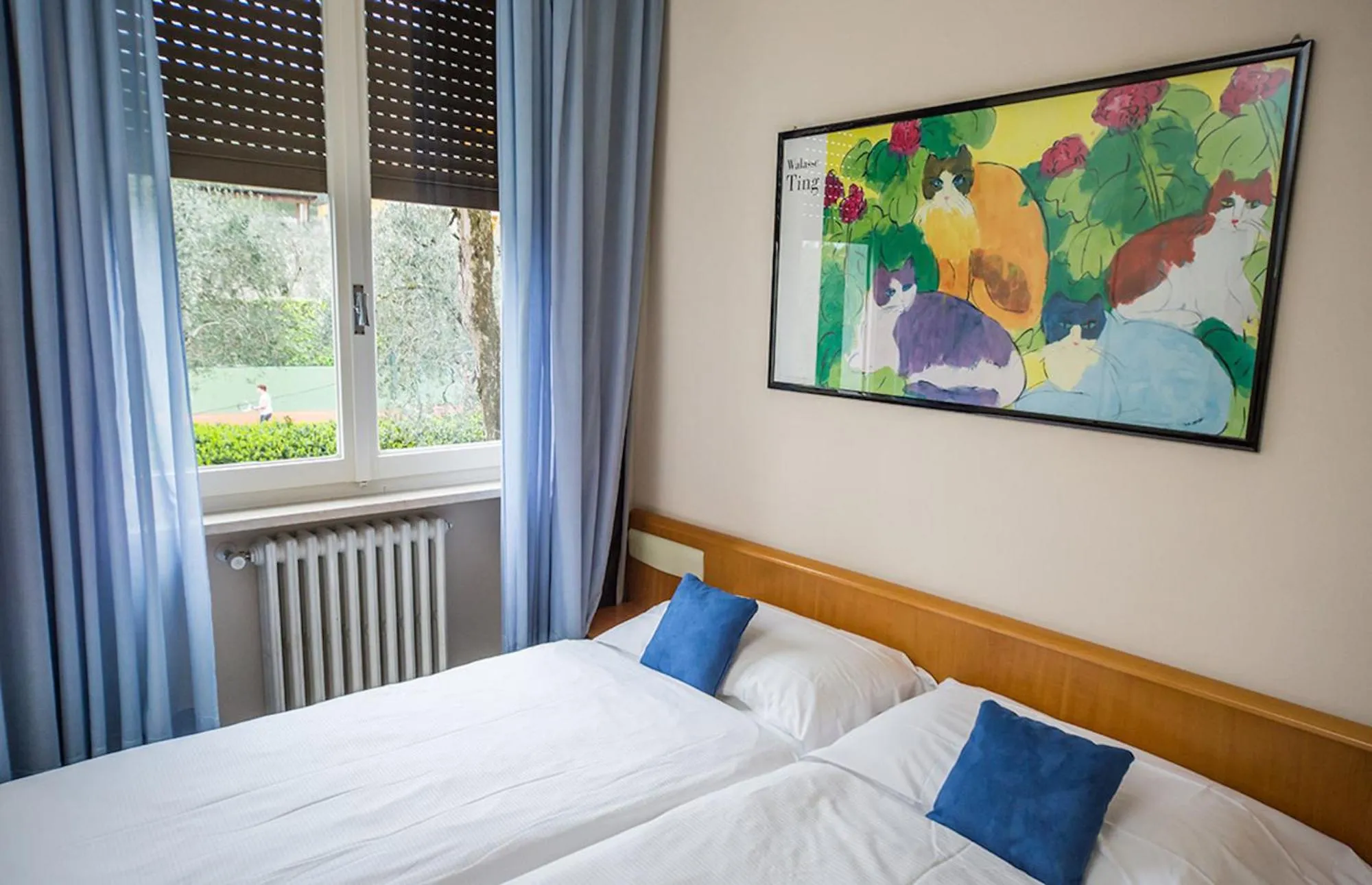 View (from property/room), Bed in Club Hotel Olivi - Tennis Center