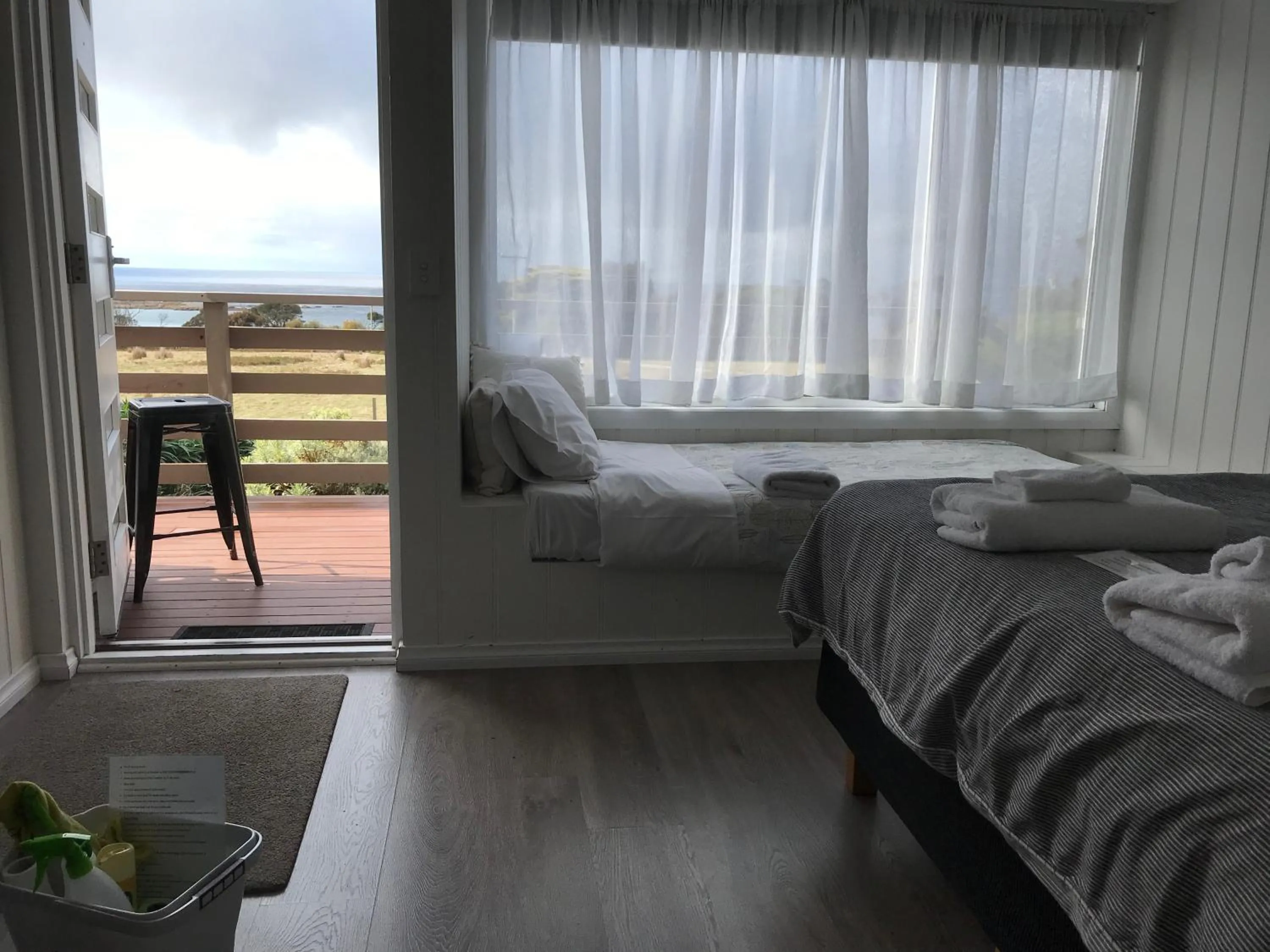 Balcony/Terrace, Bed in Beachend Bicheno