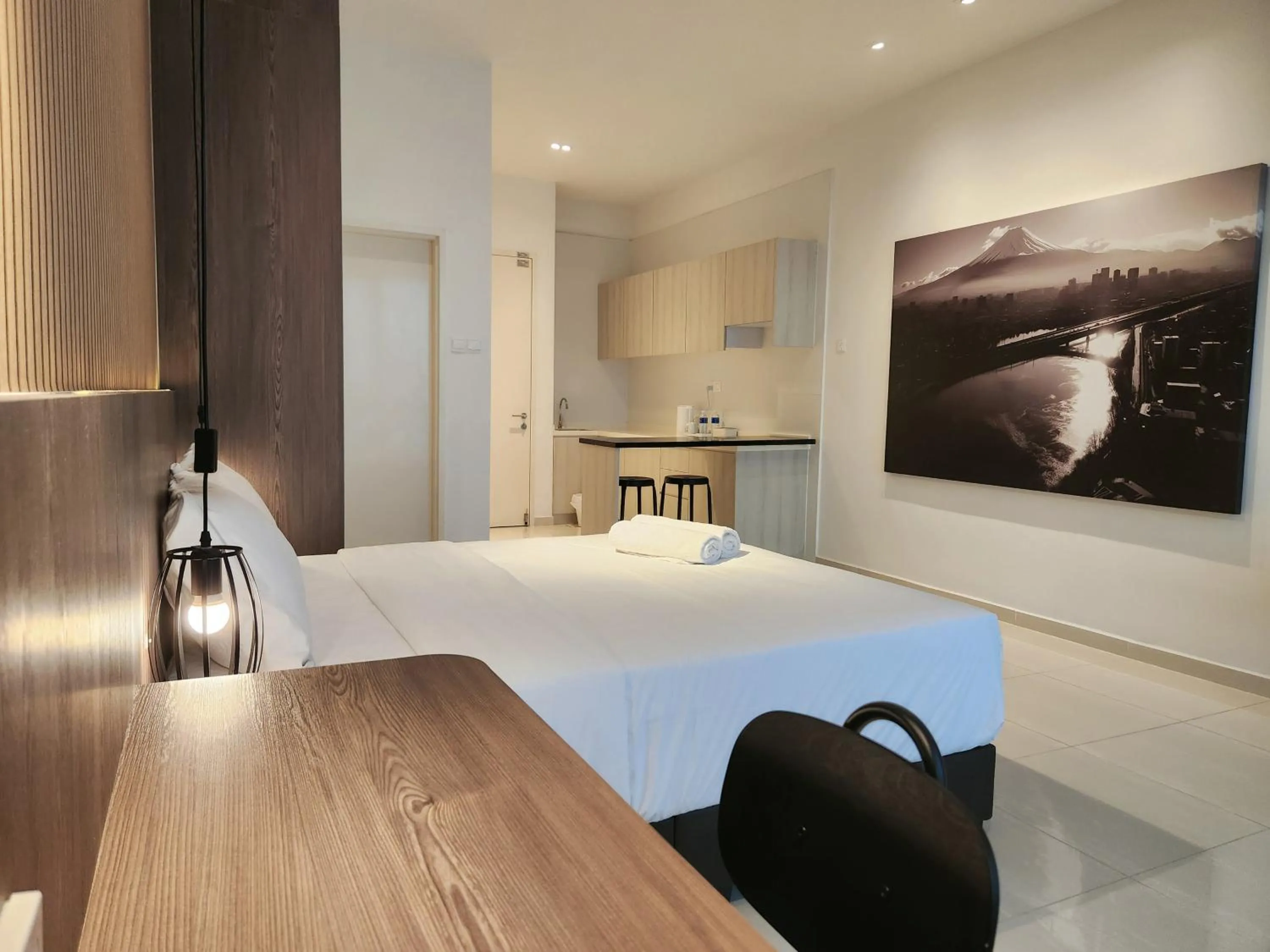 Bed in SKS Pavillion Suites