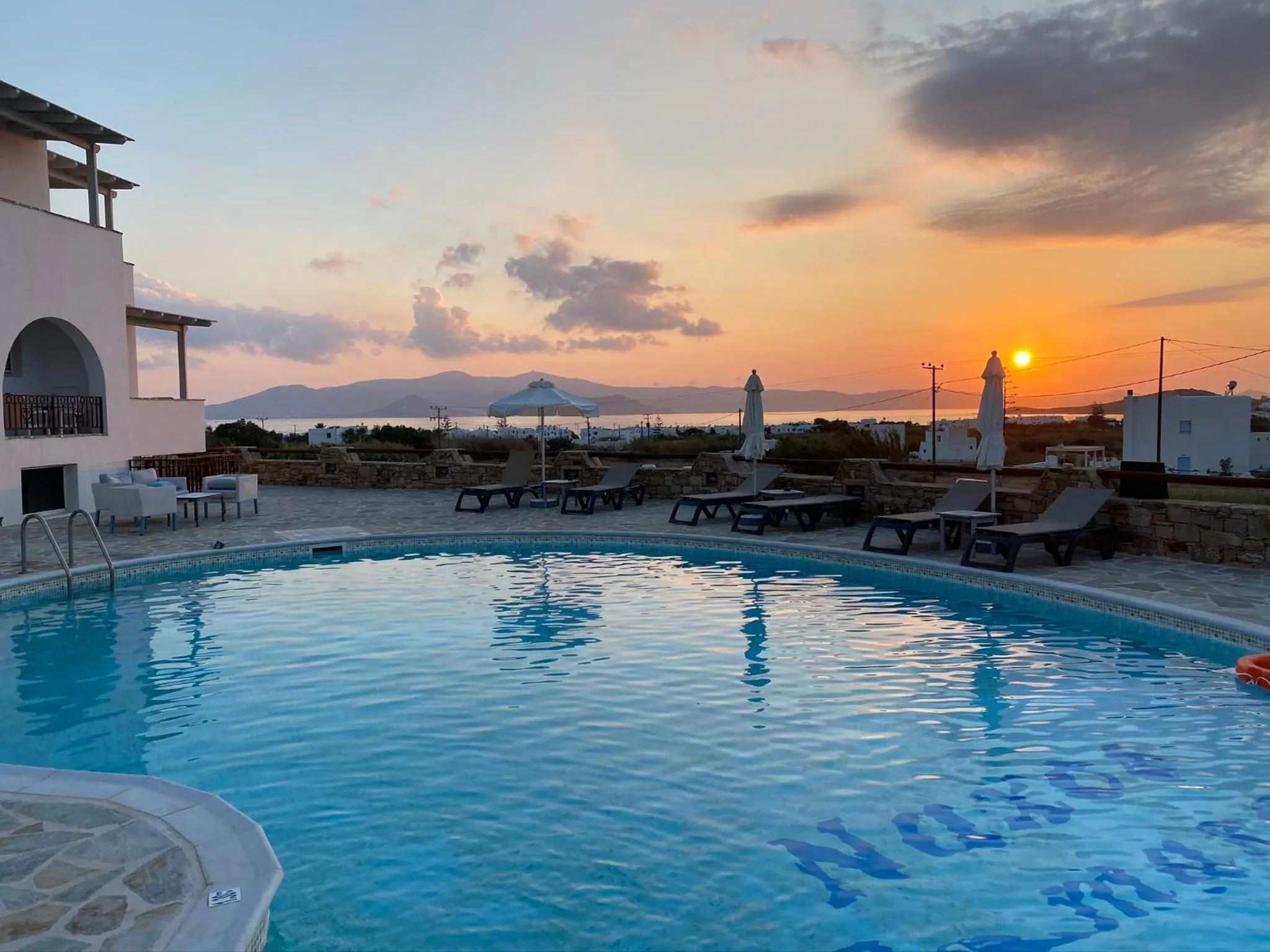 Swimming pool in Naxos Mare