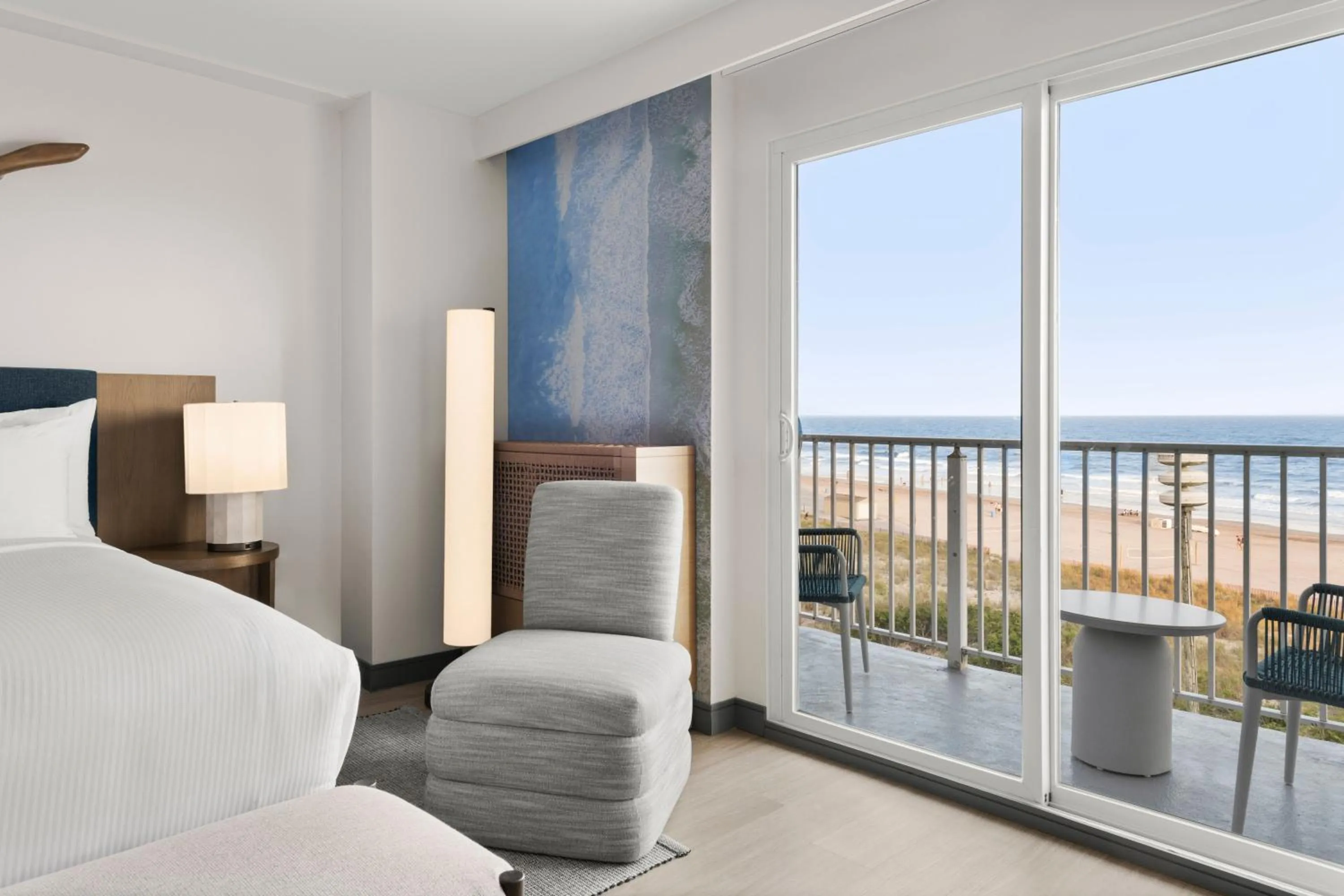 View (from property/room), Bed in The Seahaus Hotel, Atlantic City Boardwalk, a Tribute Portfolio Hotel