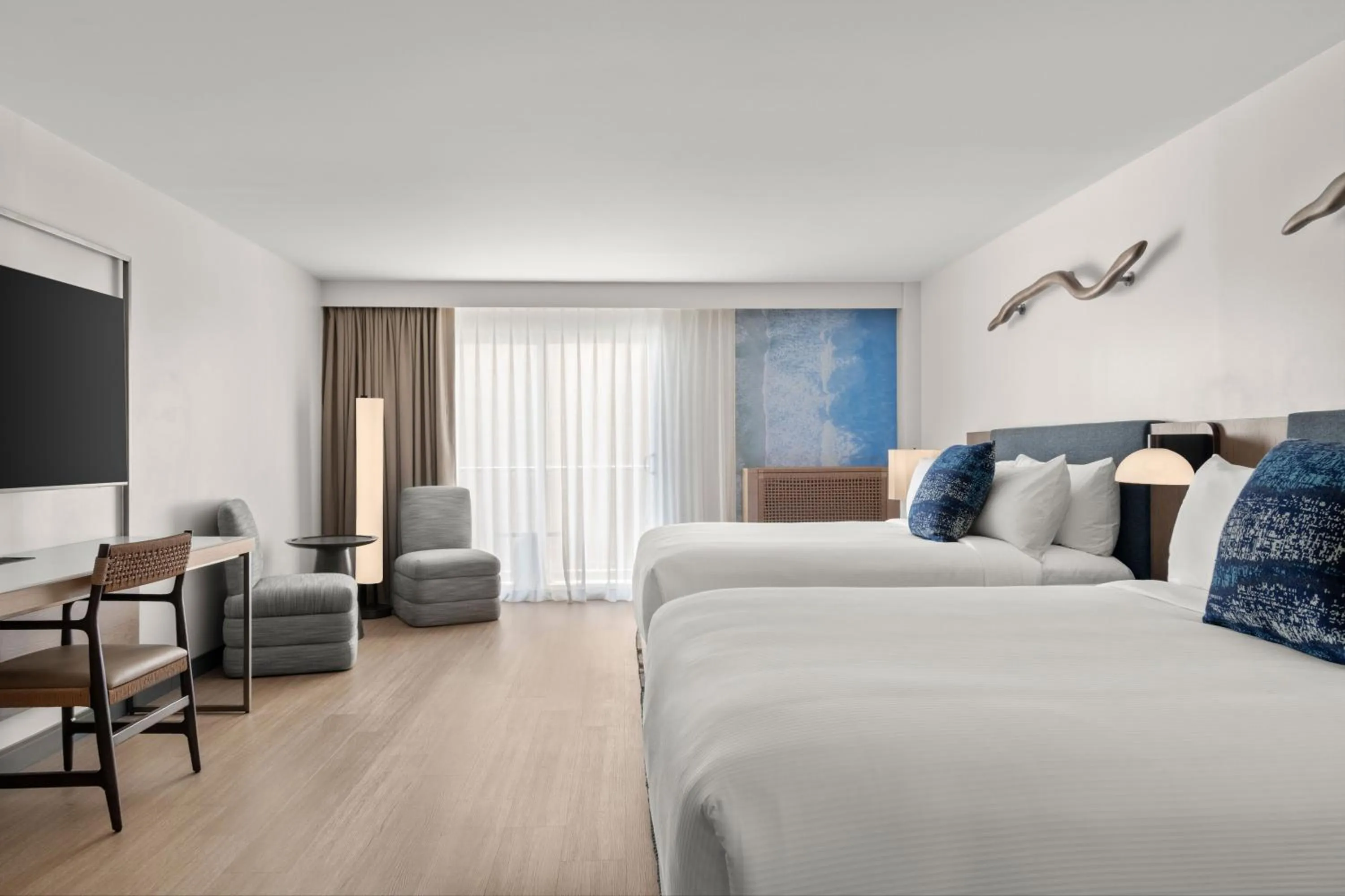 Bed in The Seahaus Hotel, Atlantic City Boardwalk, a Tribute Portfolio Hotel