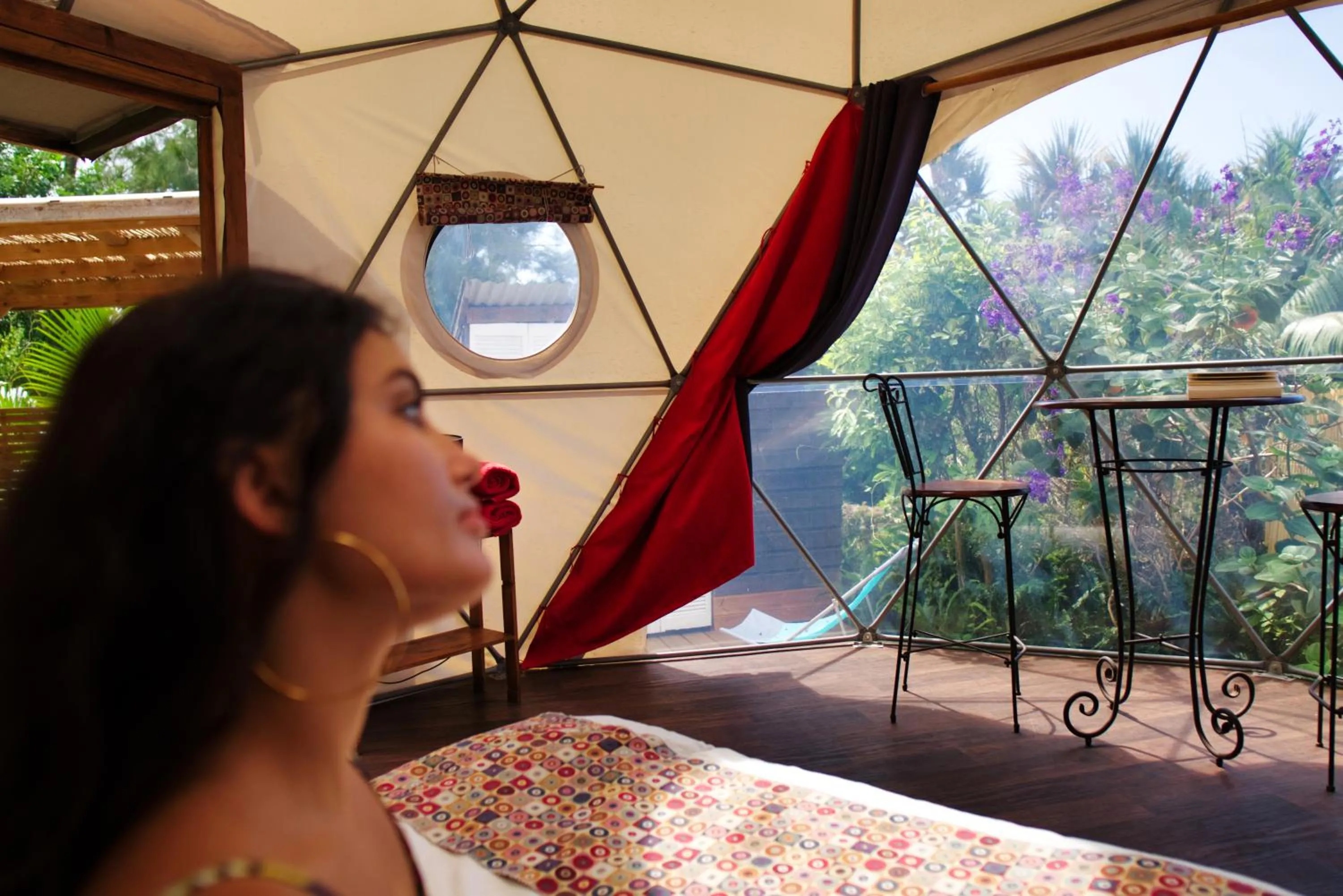 Bedroom in Bubble Dome Village