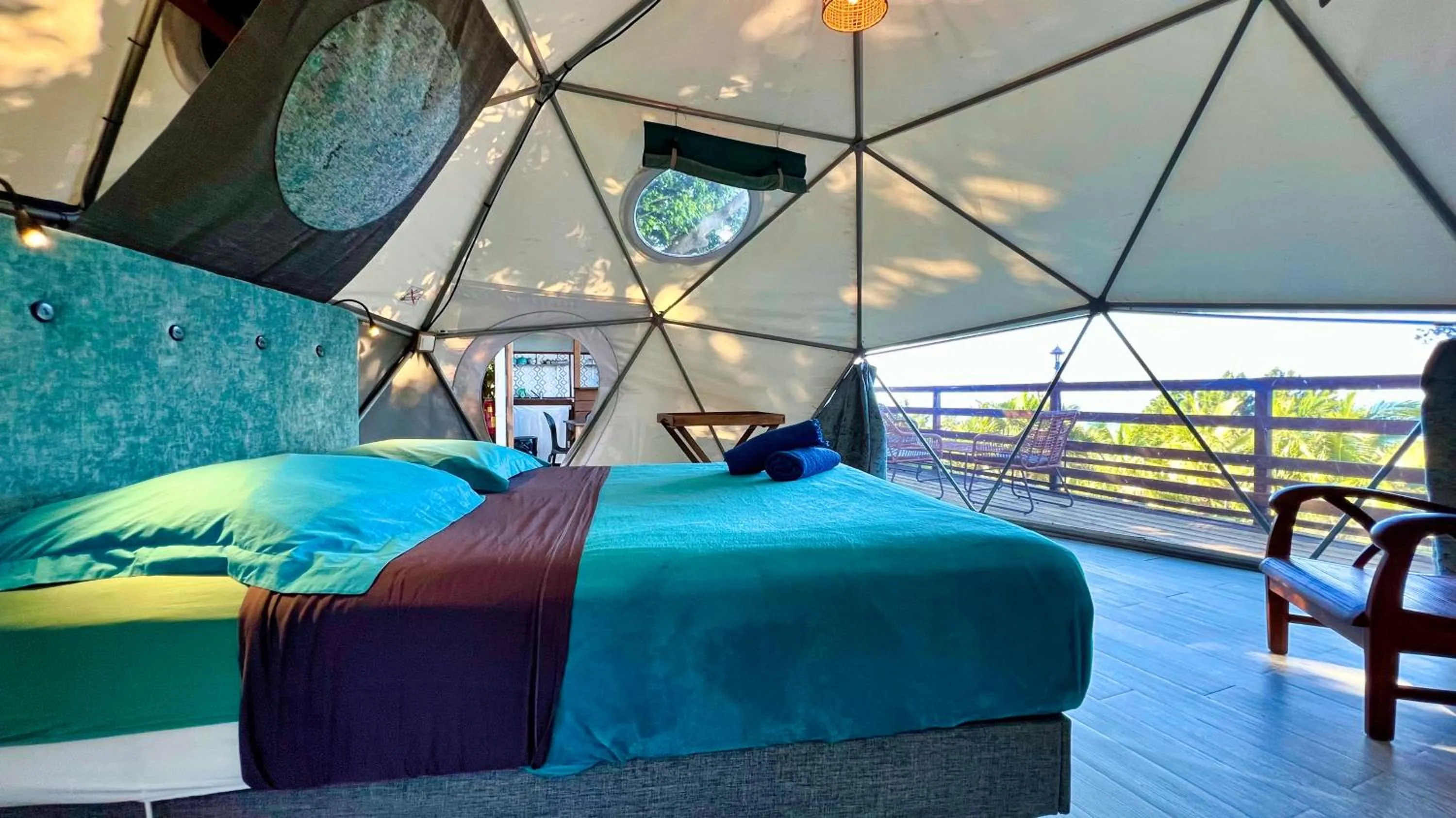 Photo of the whole room, Bed in Bubble Dome Village