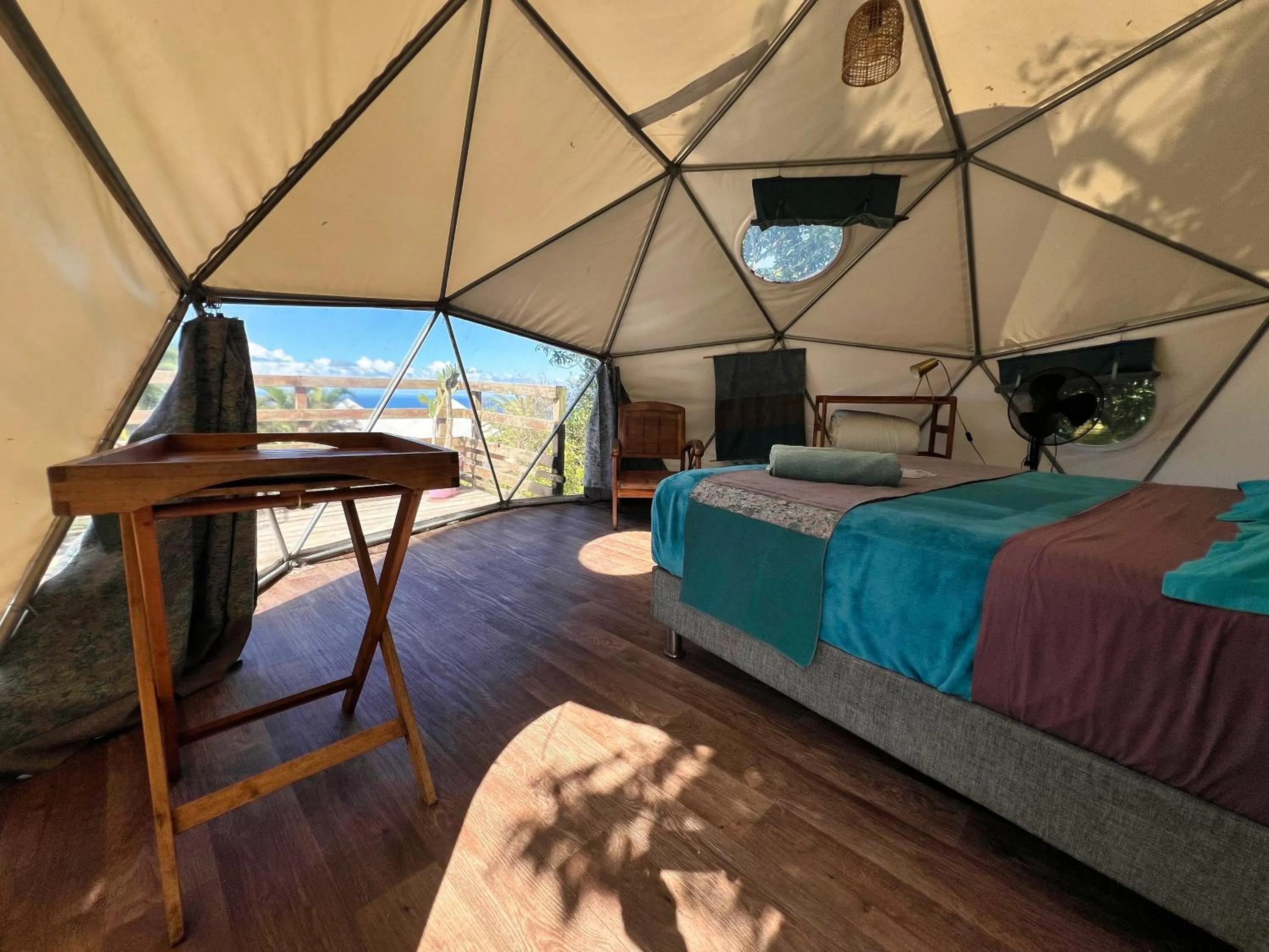 Photo of the whole room, Bed in Bubble Dome Village