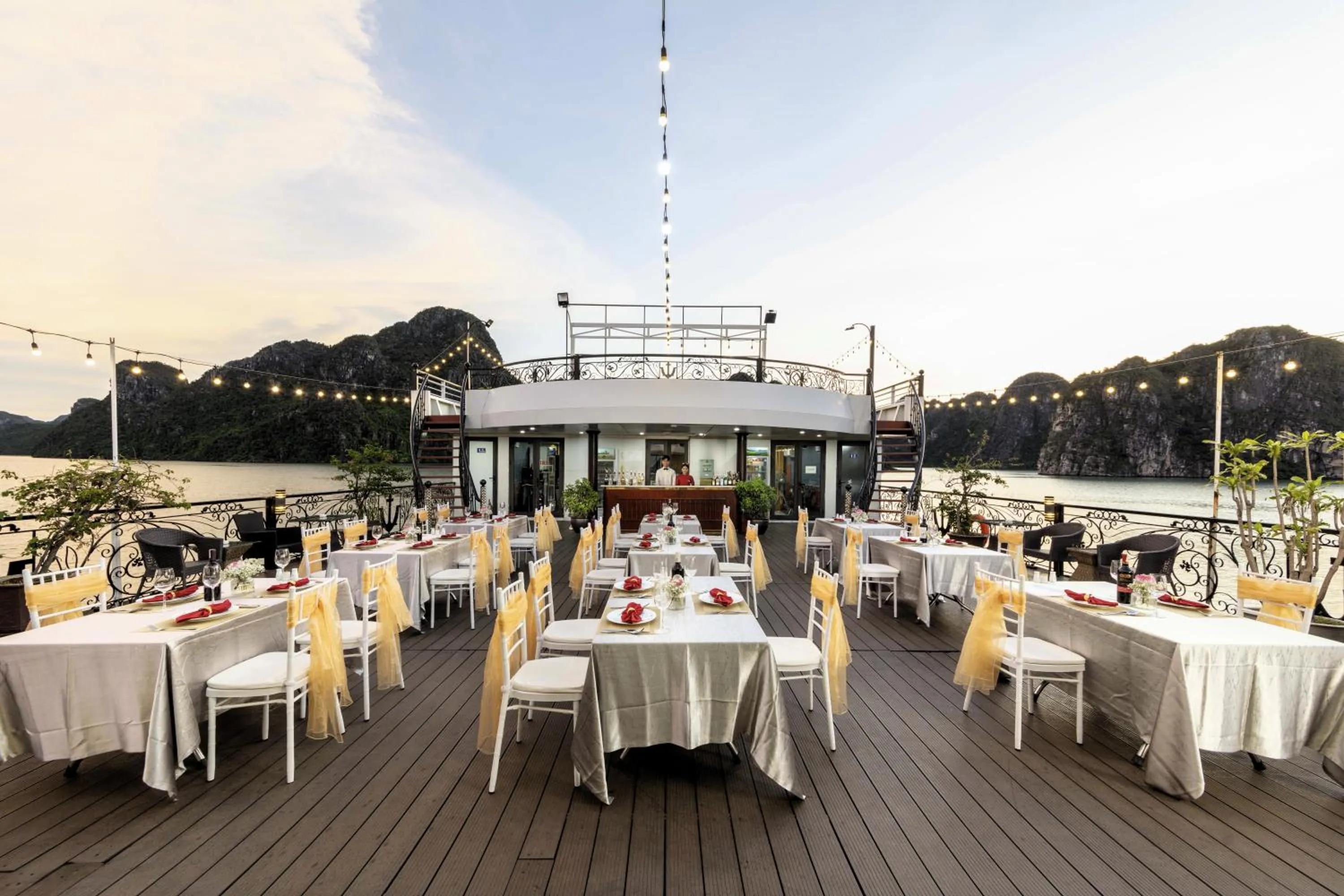 Patio in Verdure Lotus Grandeur Cruise on Ha Long Bay