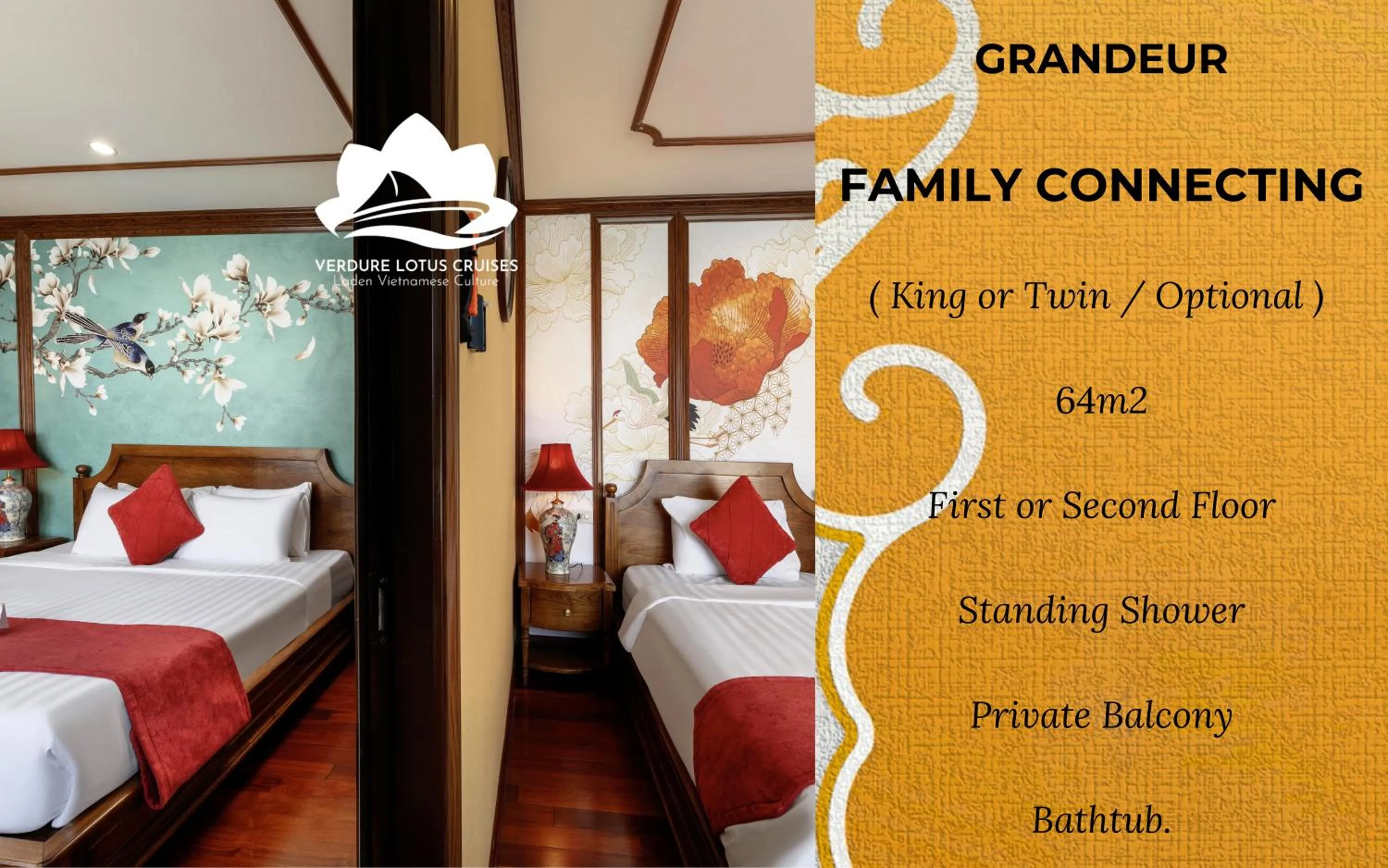 Bedroom, Bed in Verdure Lotus Grandeur Cruise on Ha Long Bay