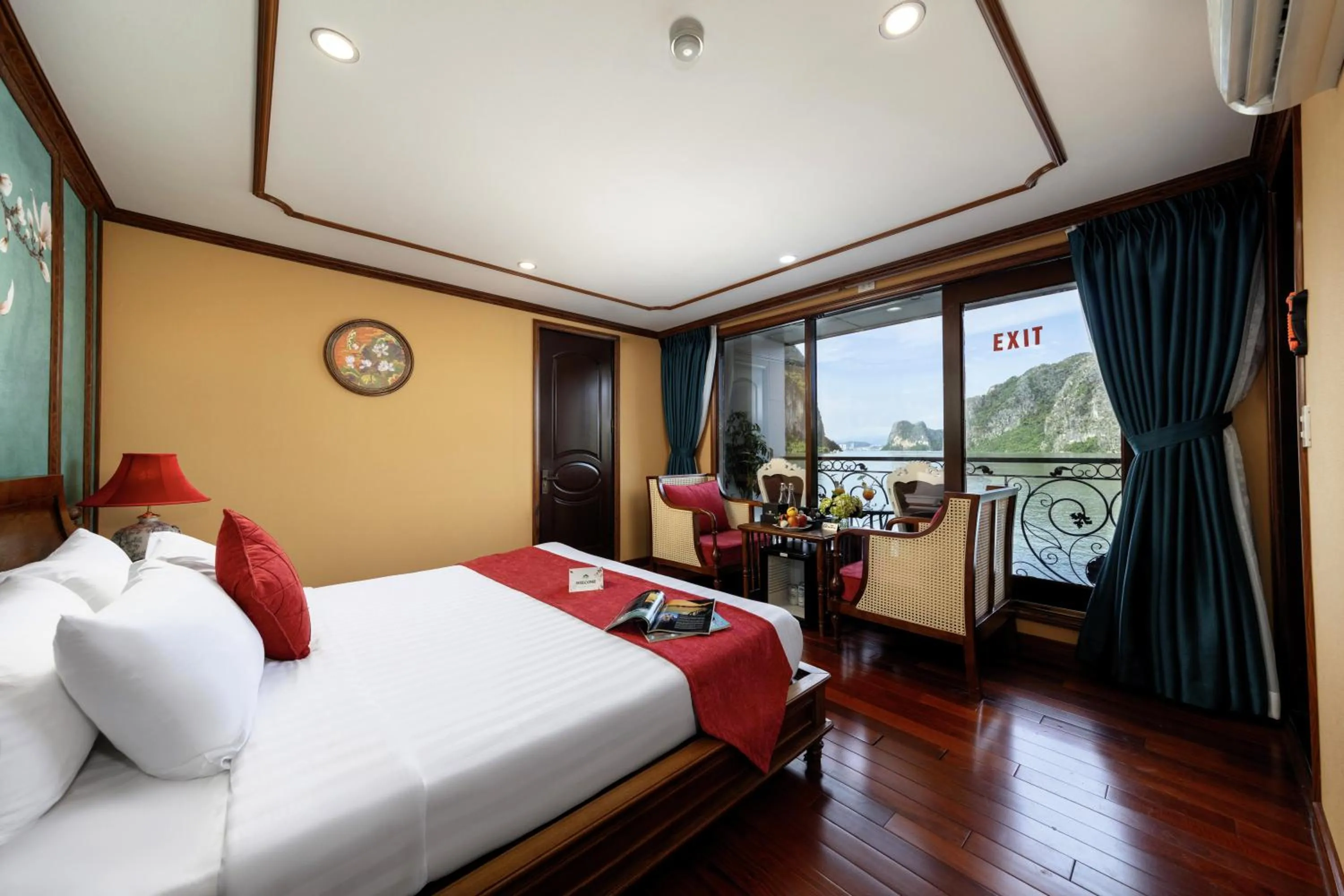 View (from property/room), Bed in Verdure Lotus Grandeur Cruise on Ha Long Bay
