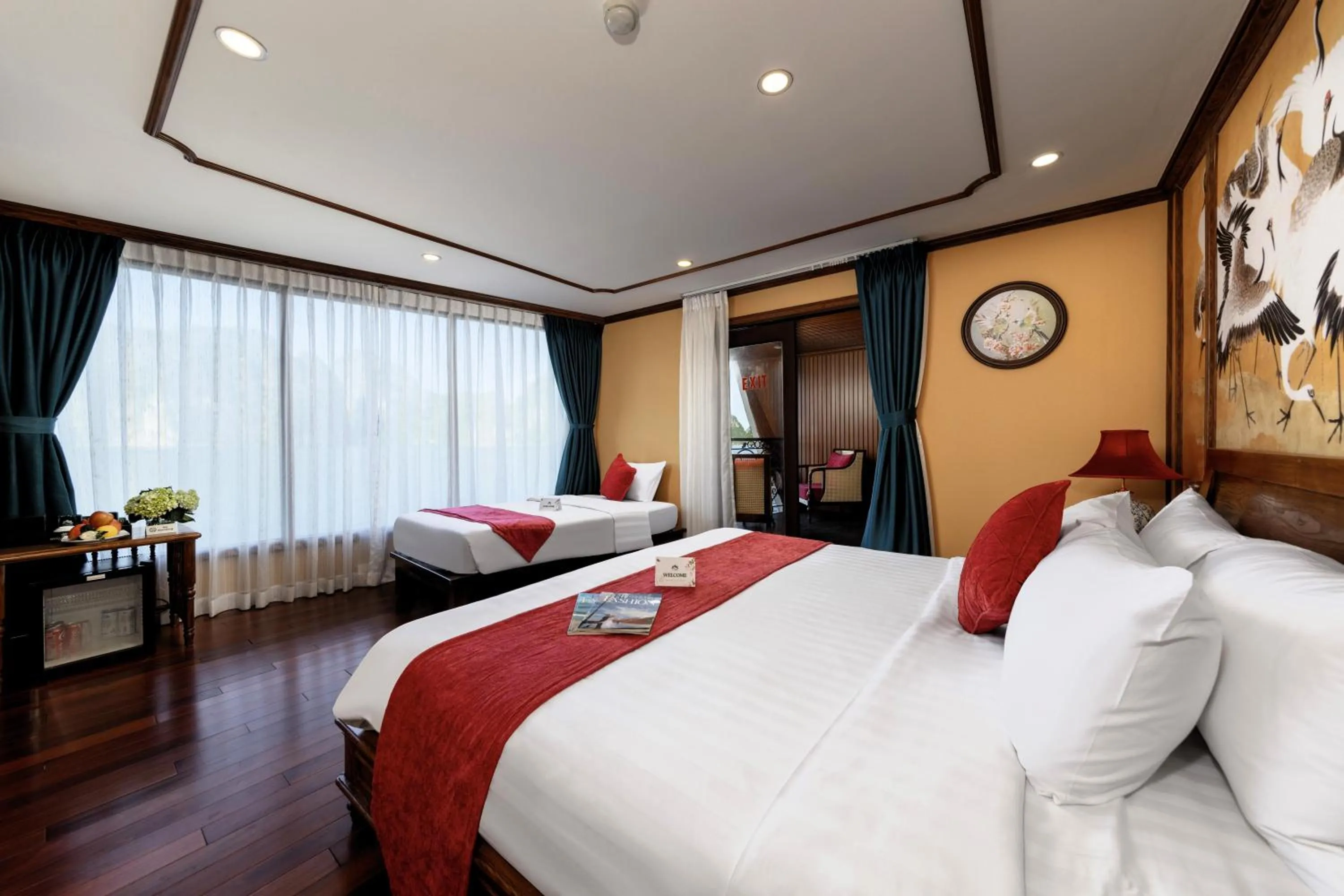 Bed in Verdure Lotus Grandeur Cruise on Ha Long Bay