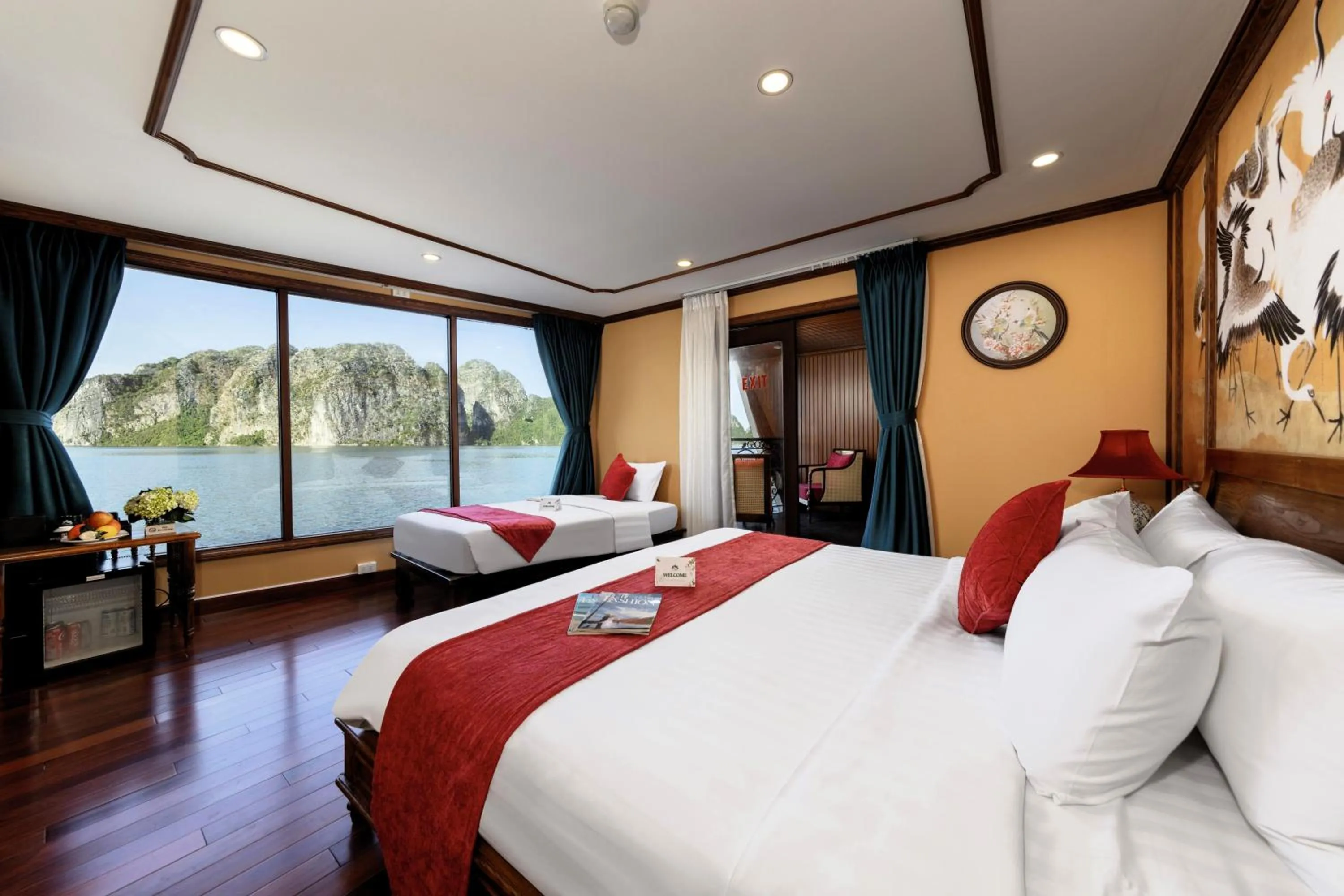 Bedroom, Bed in Verdure Lotus Grandeur Cruise on Ha Long Bay