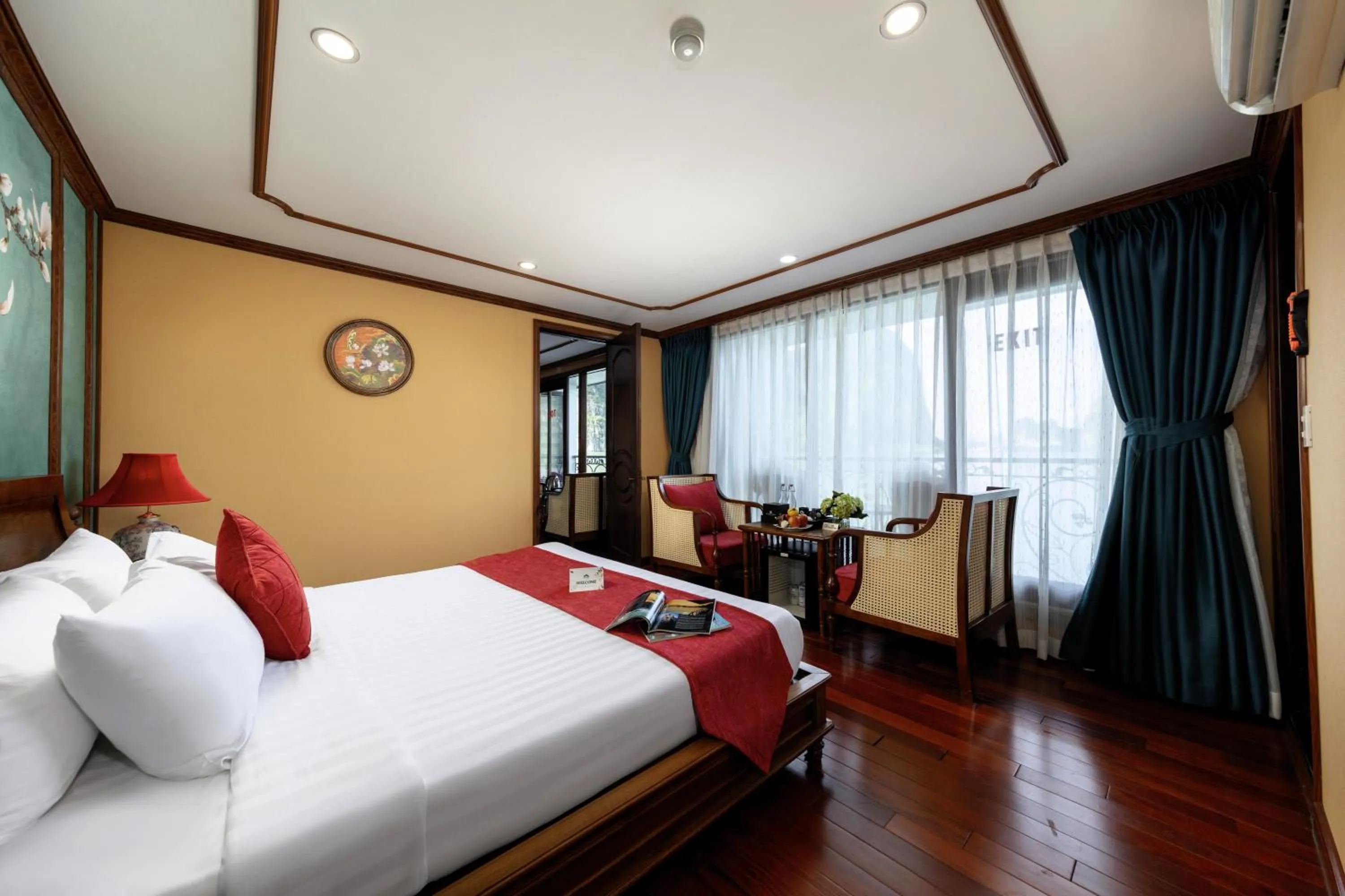 Bed in Verdure Lotus Grandeur Cruise on Ha Long Bay