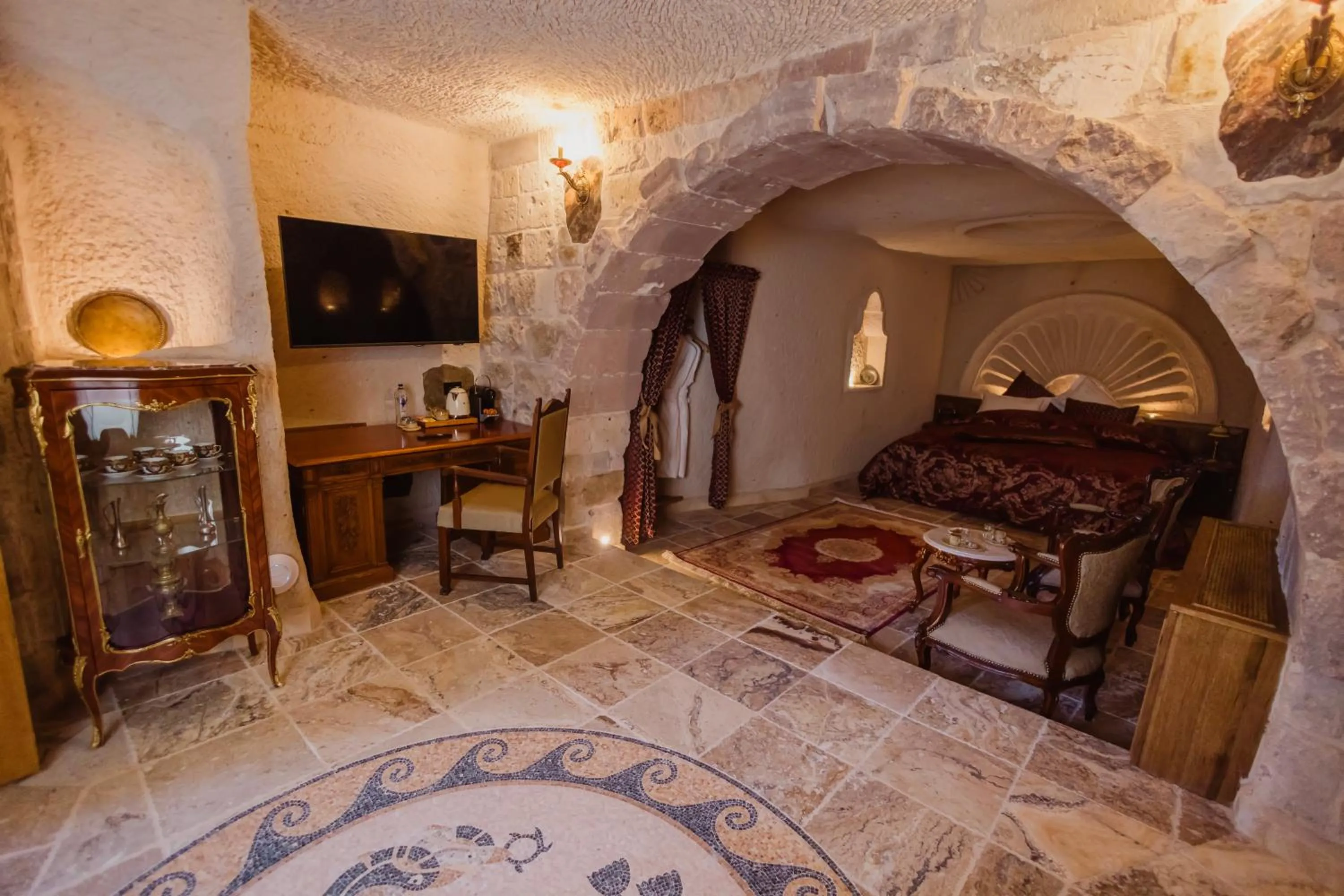 Seating area in The Kingdom Of Cappadocia Luxury Cave Hotel