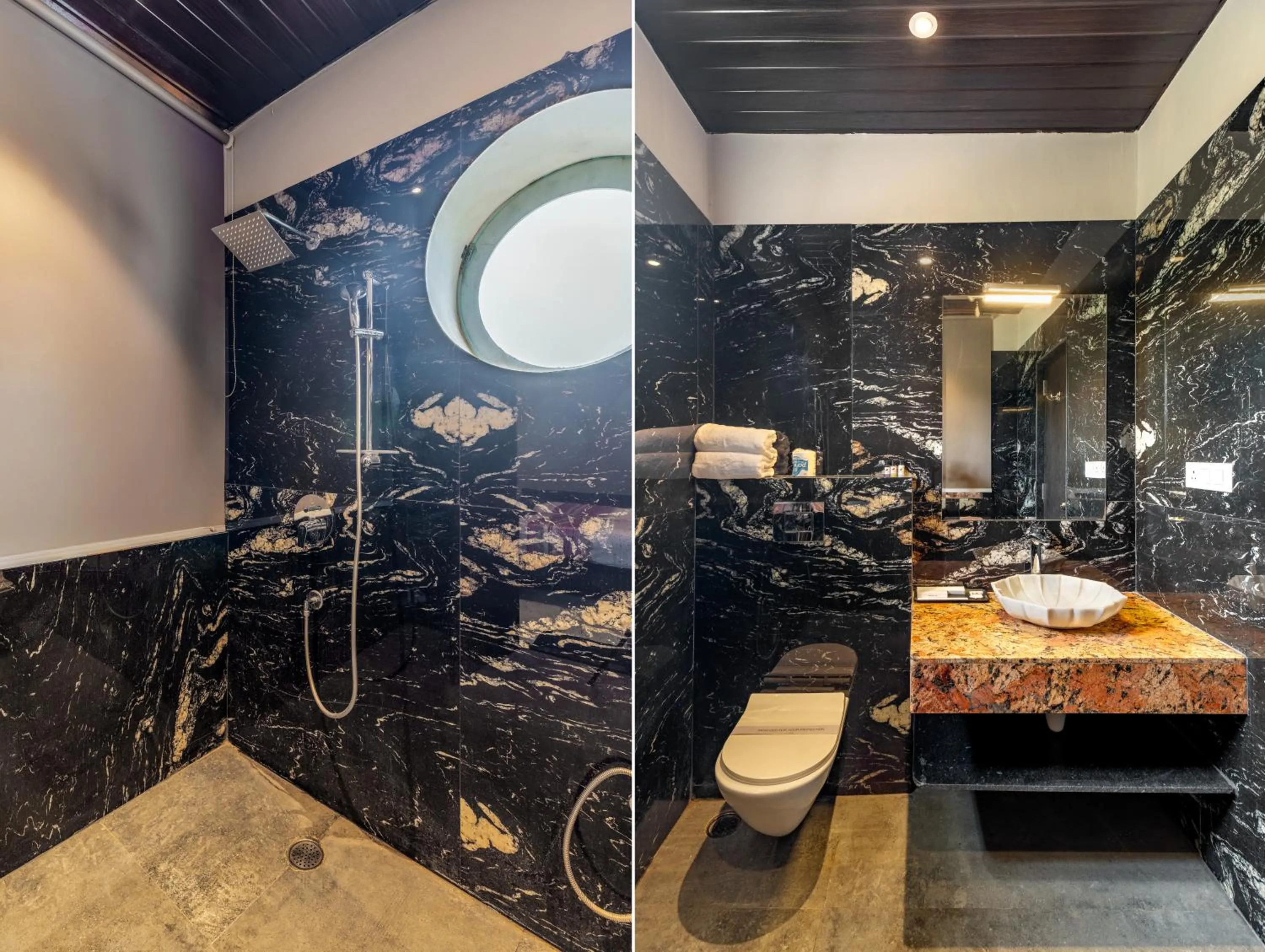 Shower in Surya Kothi Resort