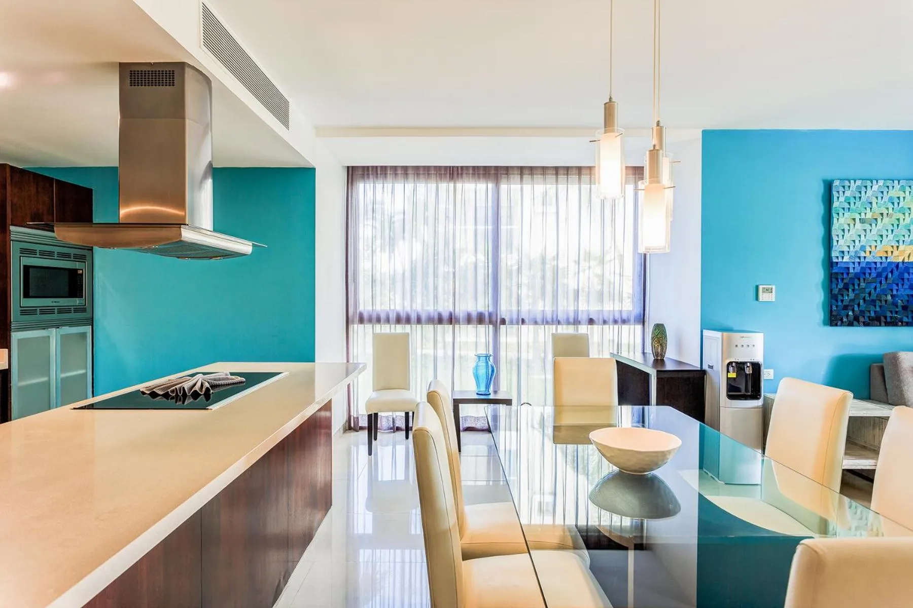 Kitchen or kitchenette in Luxury Condos at Mareazul Beachfront Complex with Resort-Style Amenities