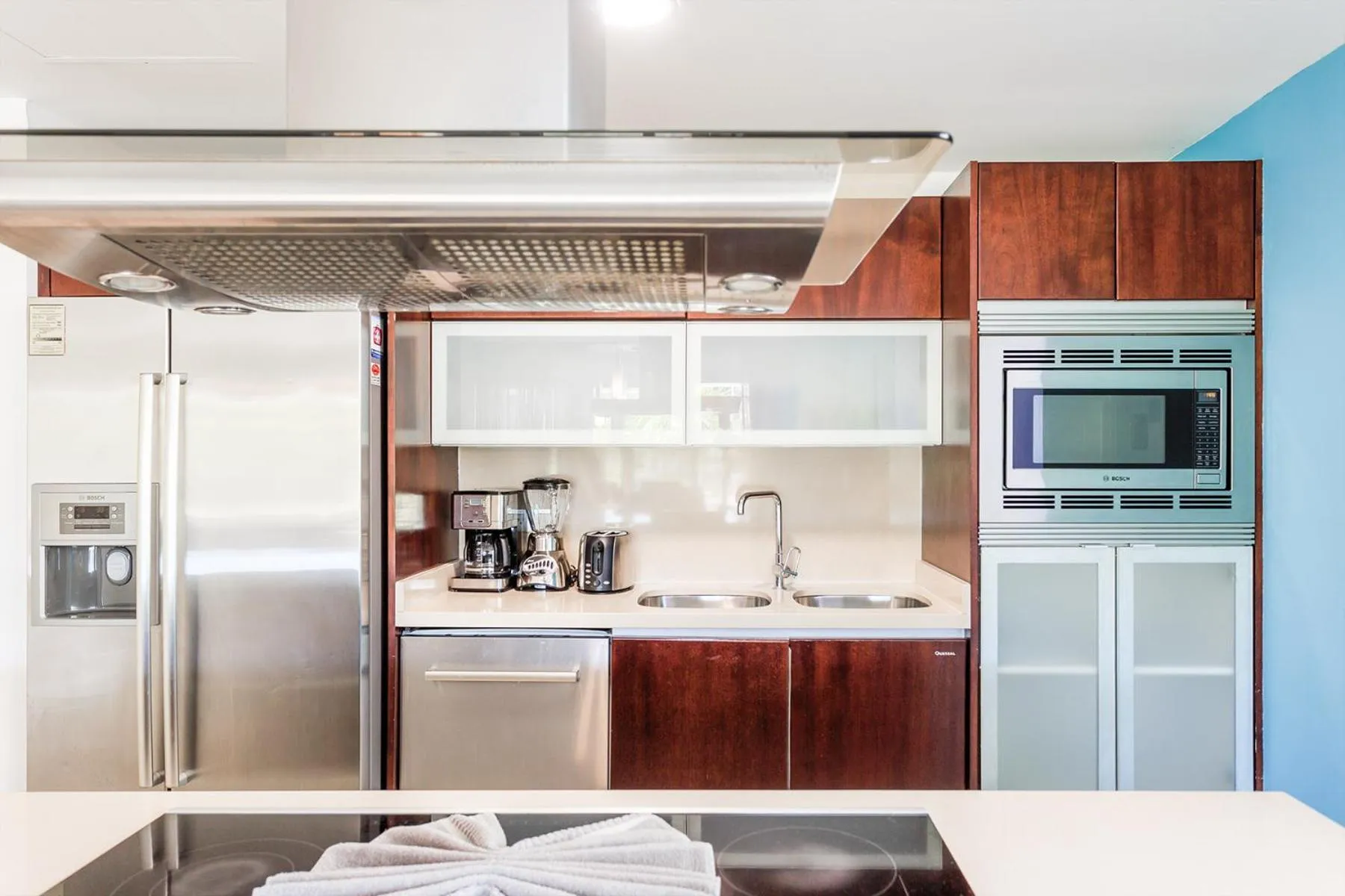 Bed in Luxury Condos at Mareazul Beachfront Complex with Resort-Style Amenities