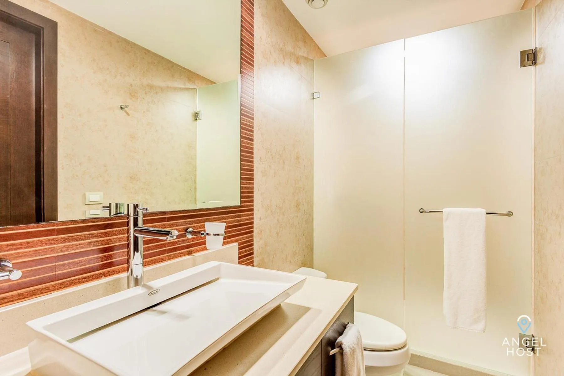 Shower in Luxury Condos at Mareazul Beachfront Complex with Resort-Style Amenities