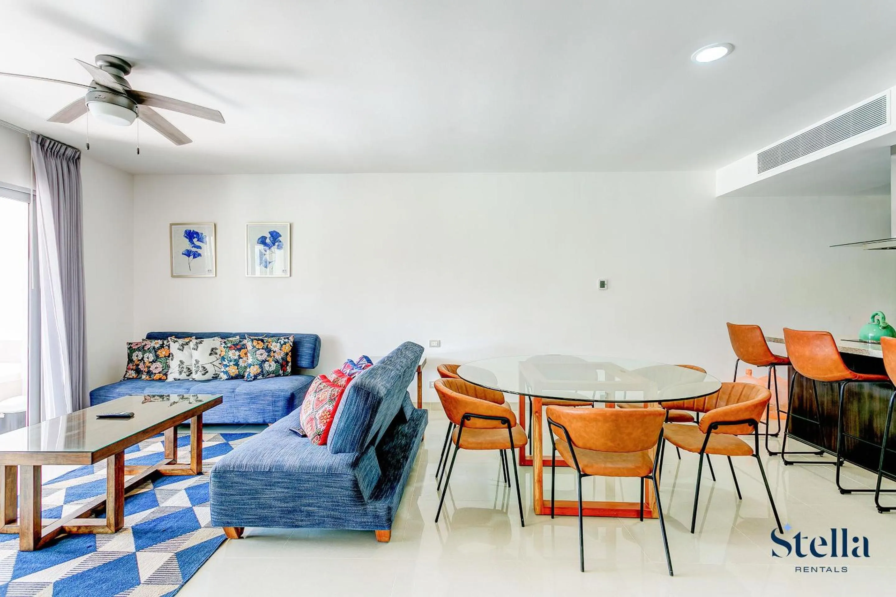 Living room in Luxury Condos at Mareazul Beachfront Complex with Resort-Style Amenities