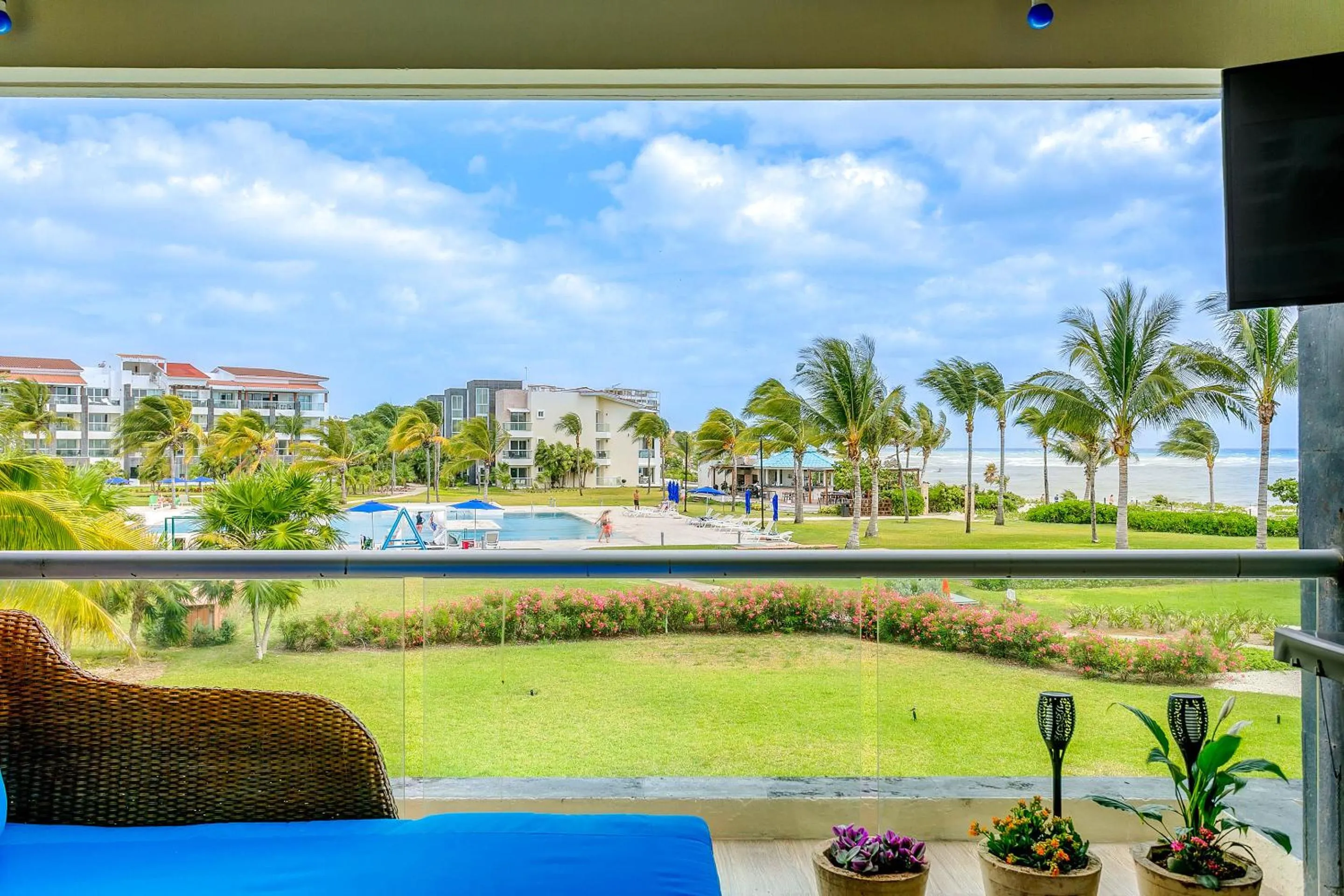 Balcony/Terrace in Luxury Condos at Mareazul Beachfront Complex with Resort-Style Amenities