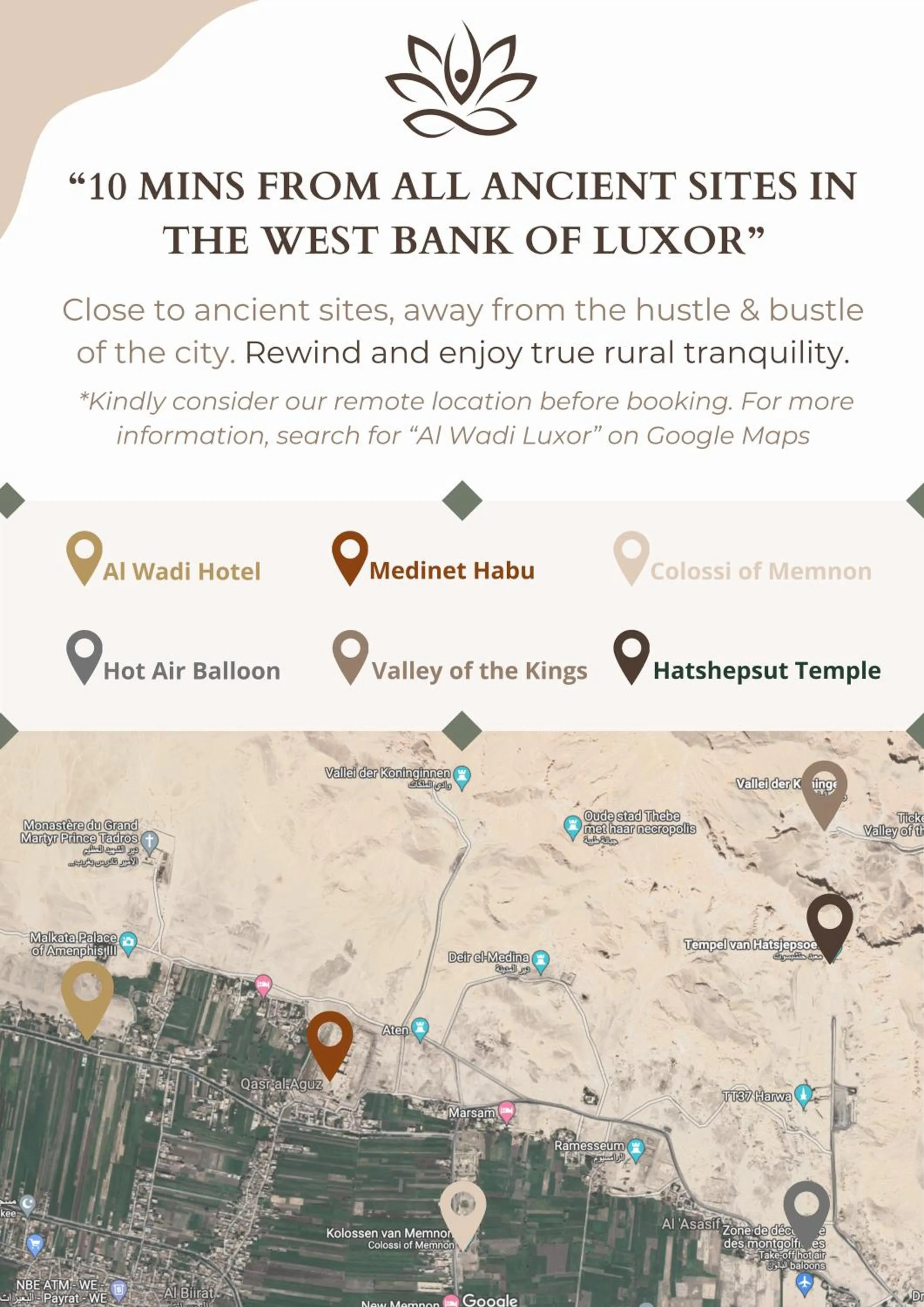 Location in Al Wadi Boutique Hotel