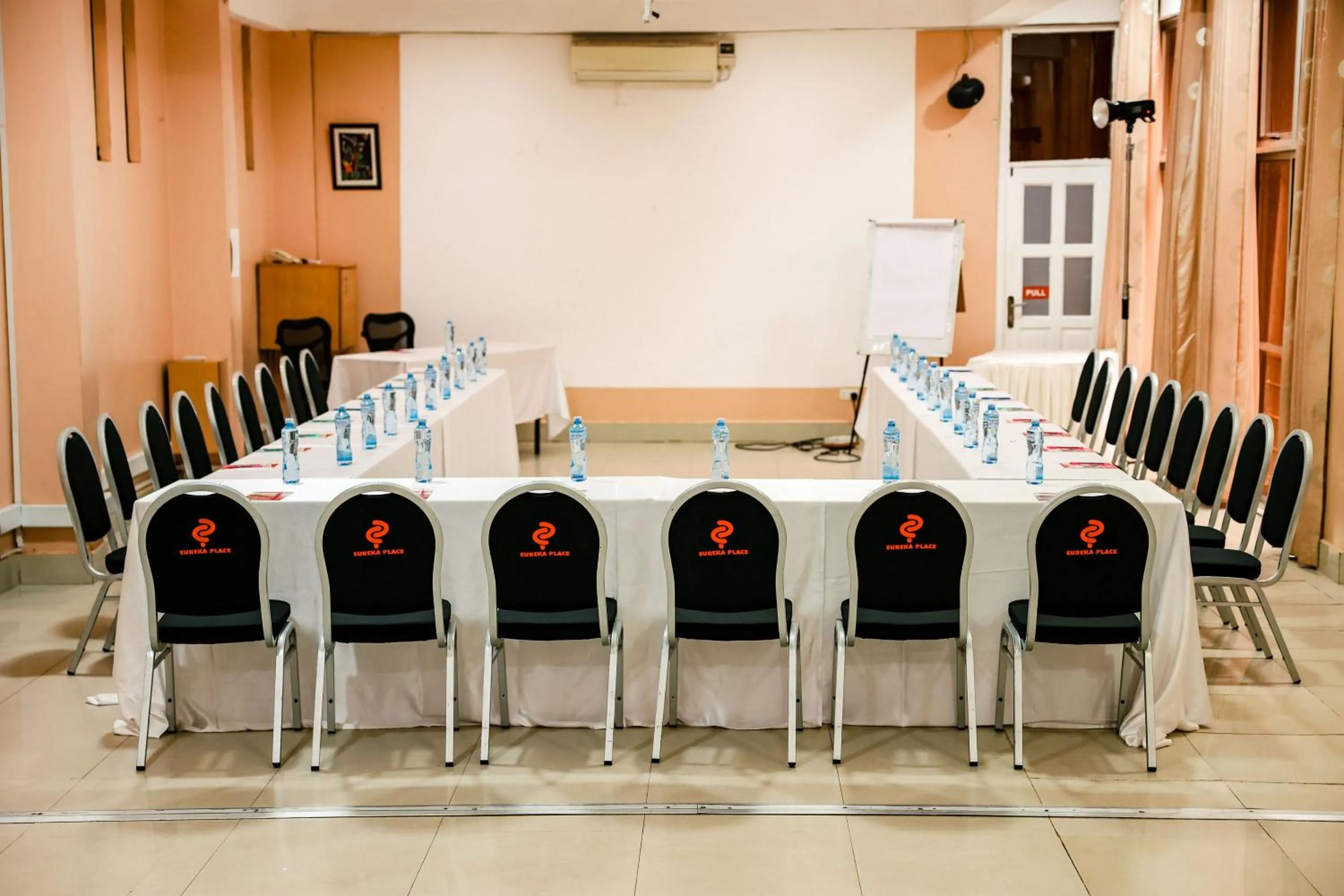 Seating area in Eureka Place Hotel Kampala