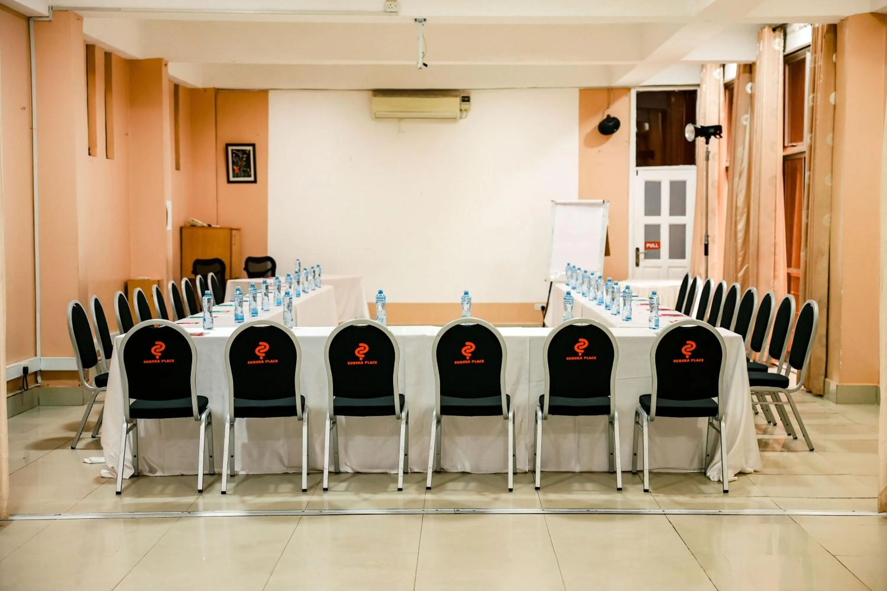 Seating area in Eureka Place Hotel Kampala