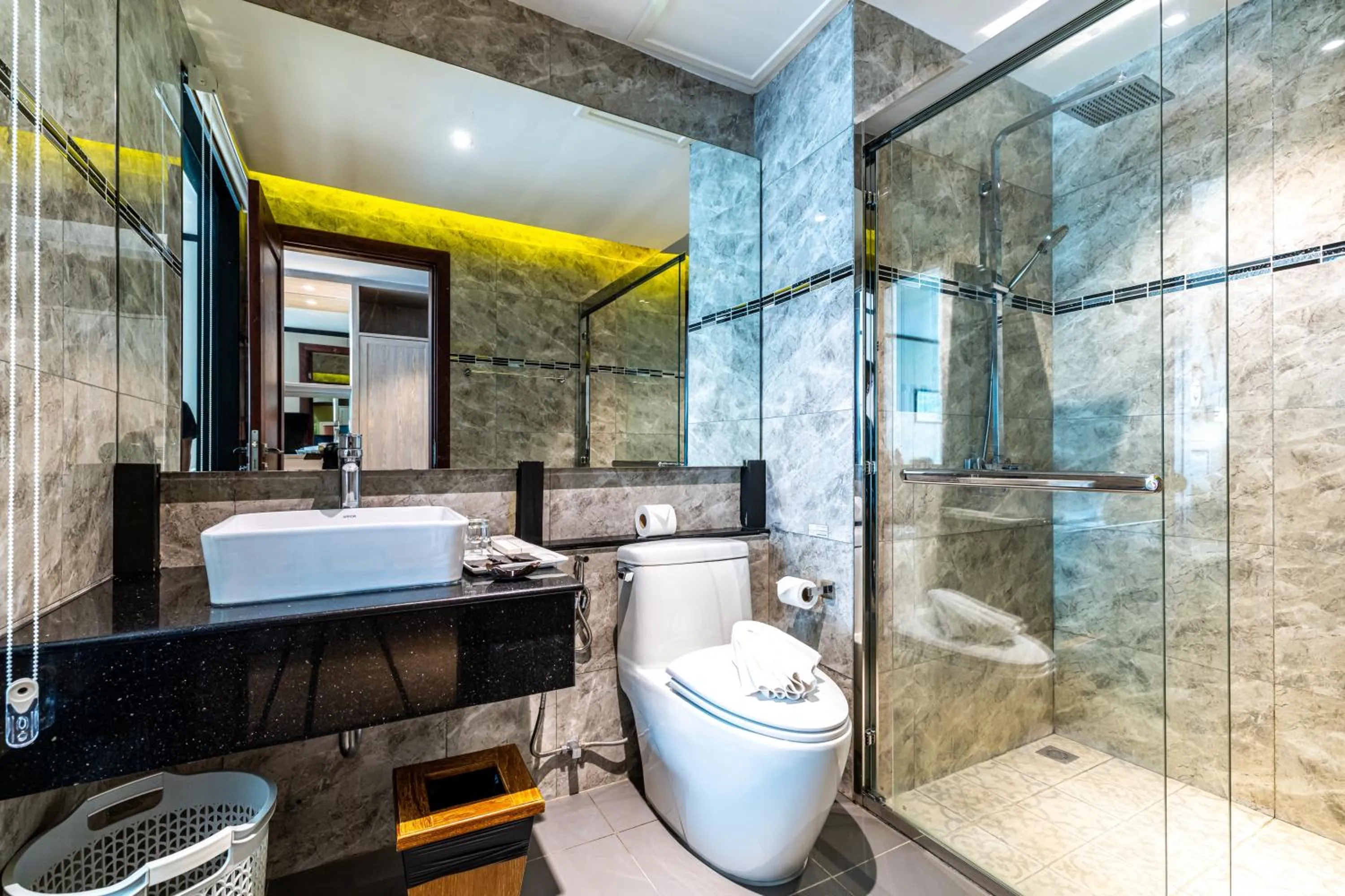 Shower in BJ & Radisson Sea View Hotel