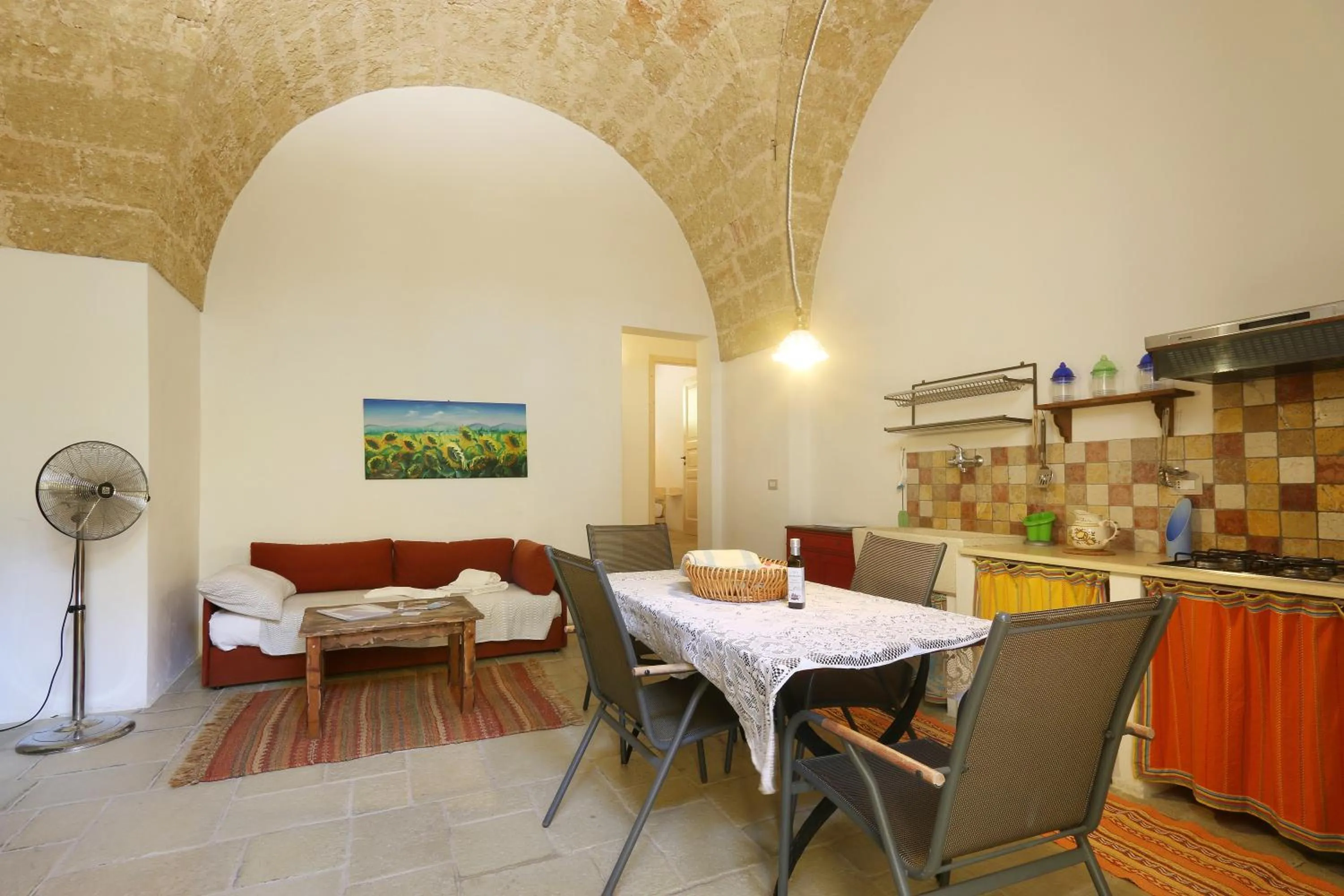 Kitchen or kitchenette in Antica Masseria Pescu