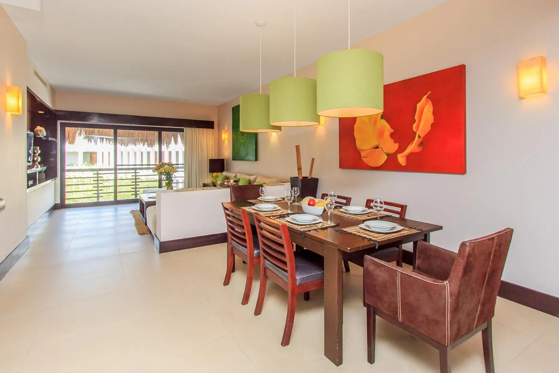 Dining area in Aldea Thai by Stella Rentals