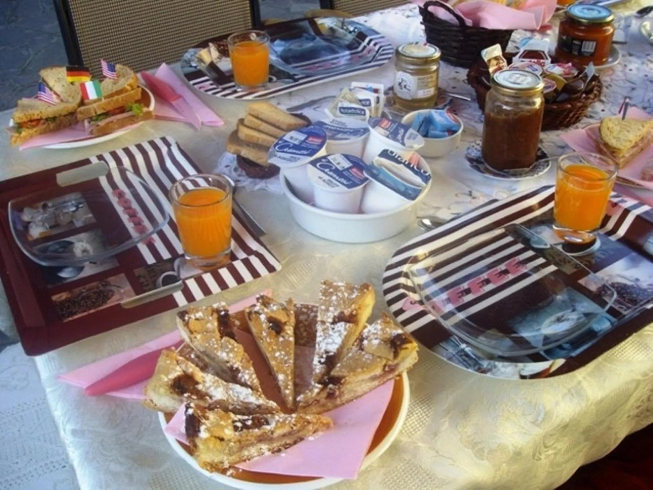 Food and drinks in B&B Il Giardino