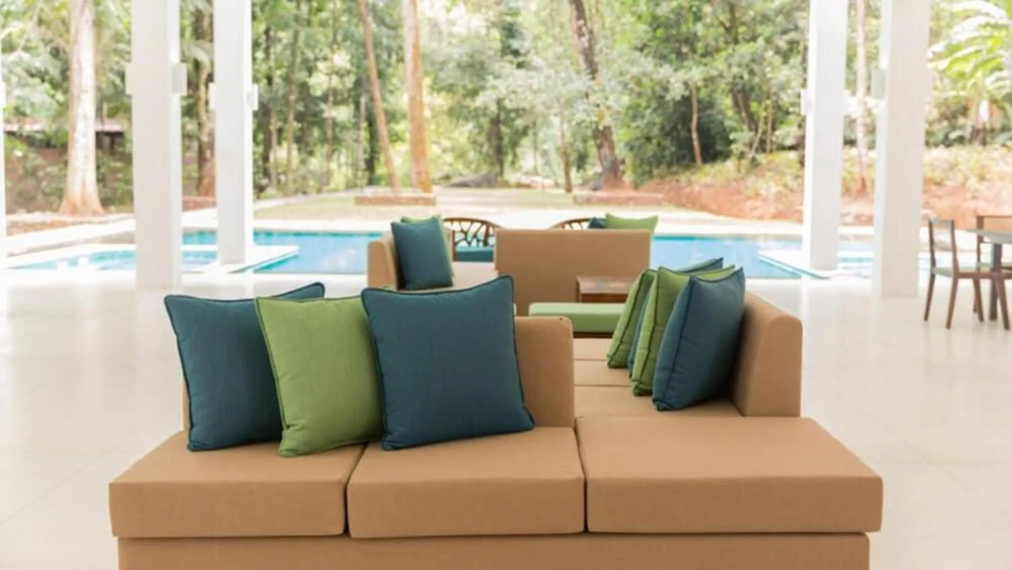 Seating area in Palmstone Retreat