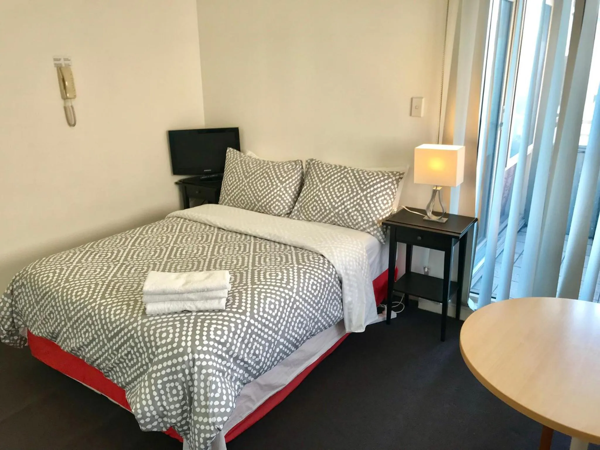 Bed in Cityview Studio Accommodation