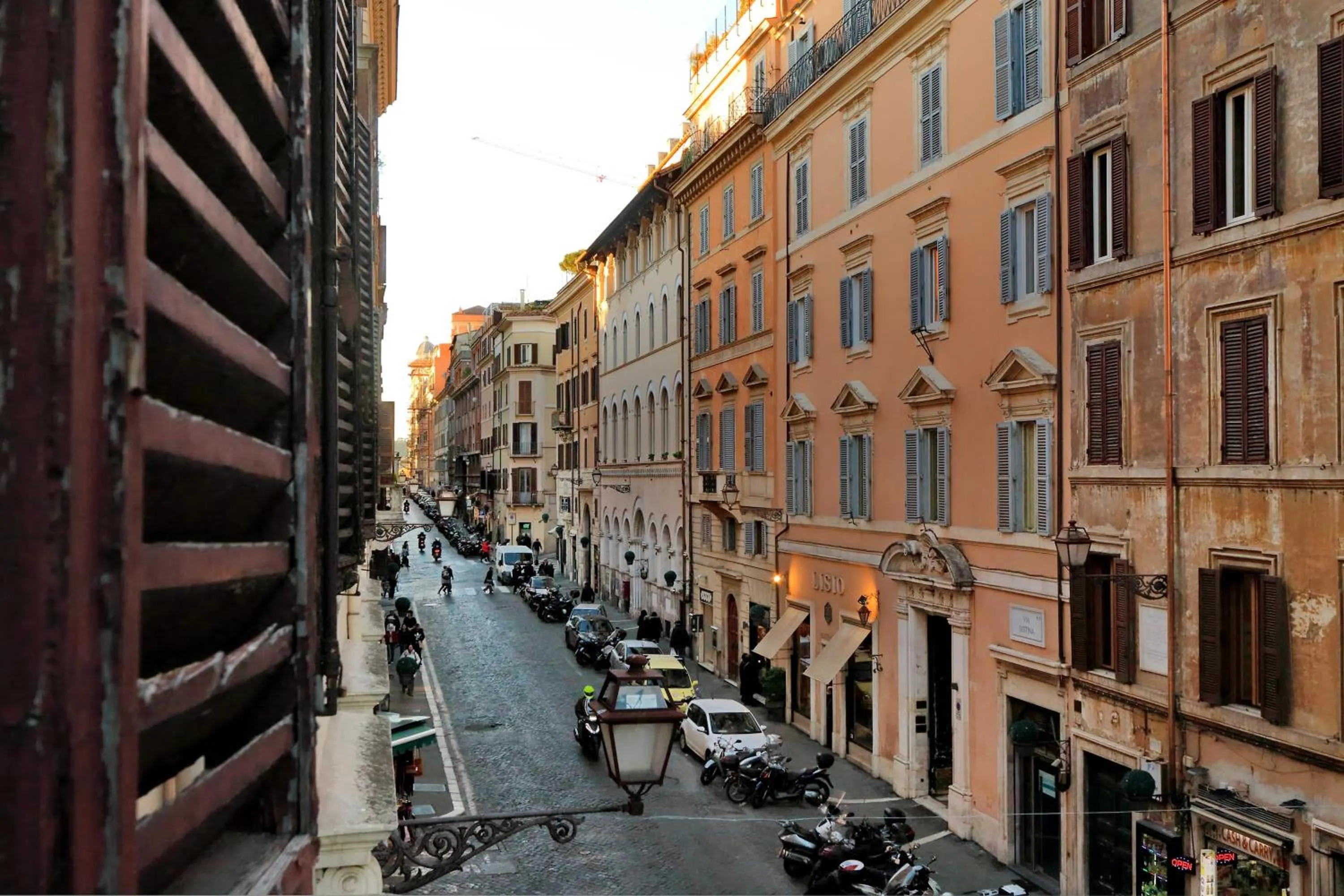 Street view in Sistina Twentythree luxury rooms