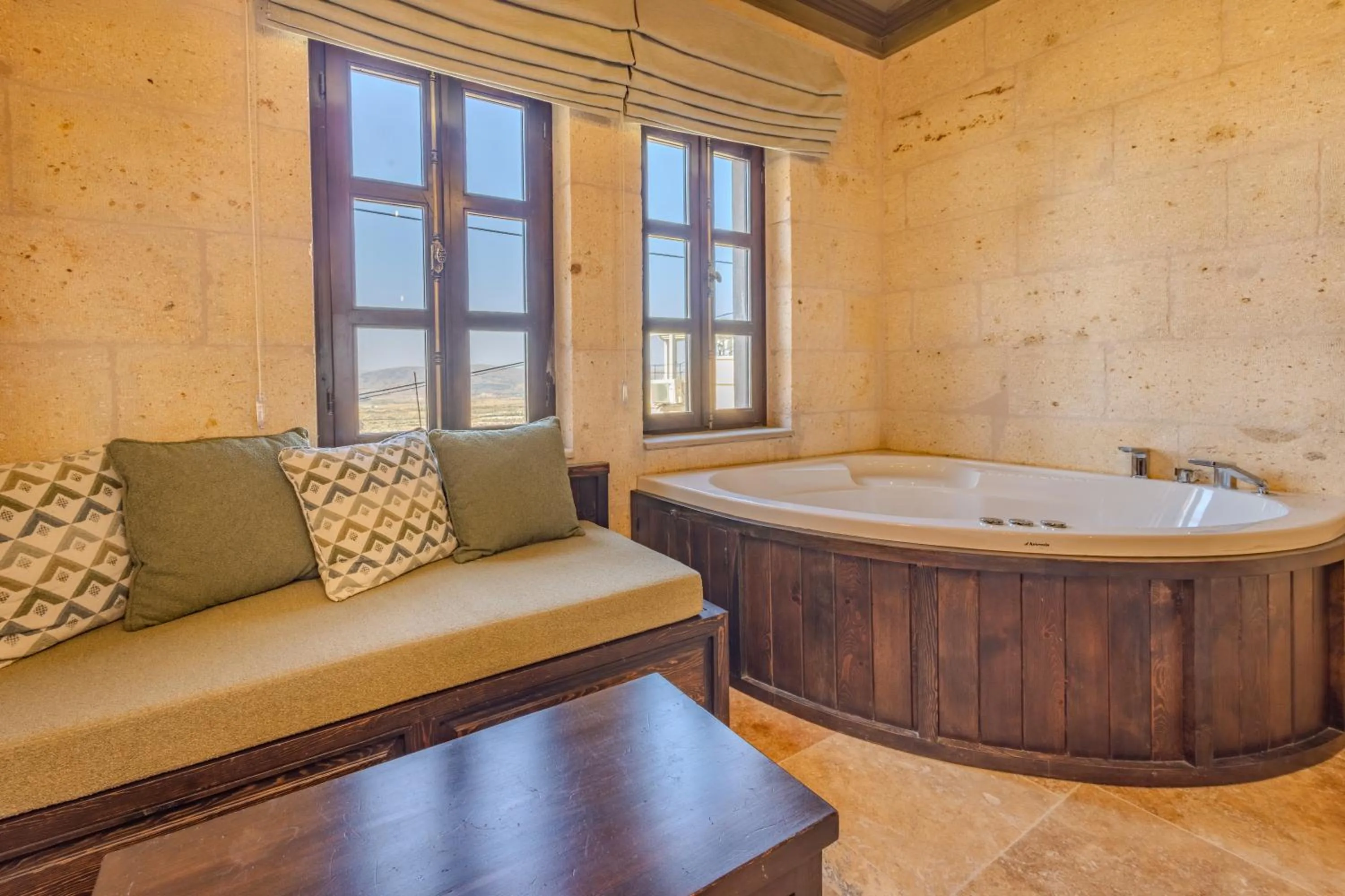 Seating area in Castellum Cave Cappadocia