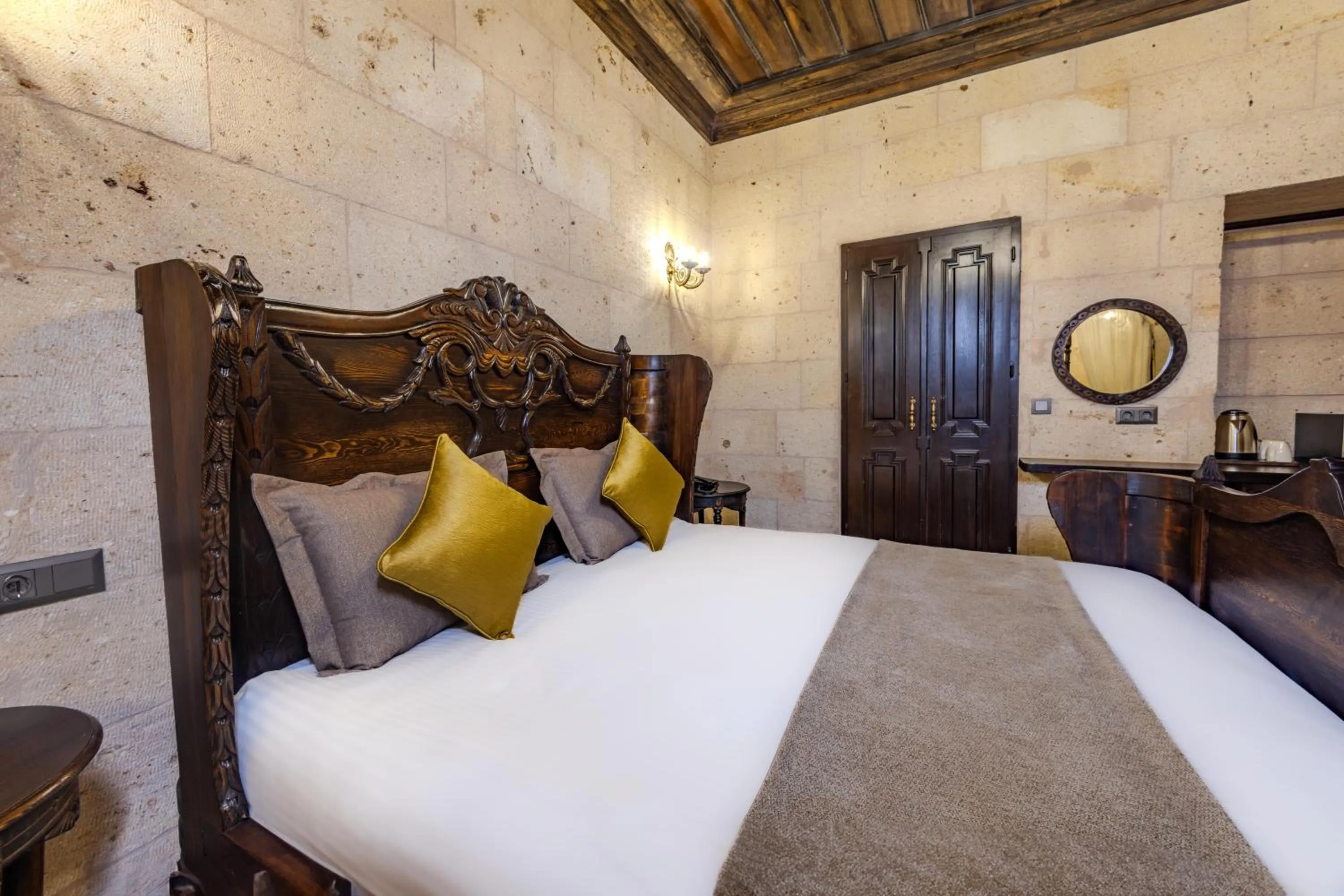 Bed in Castellum Cave Cappadocia