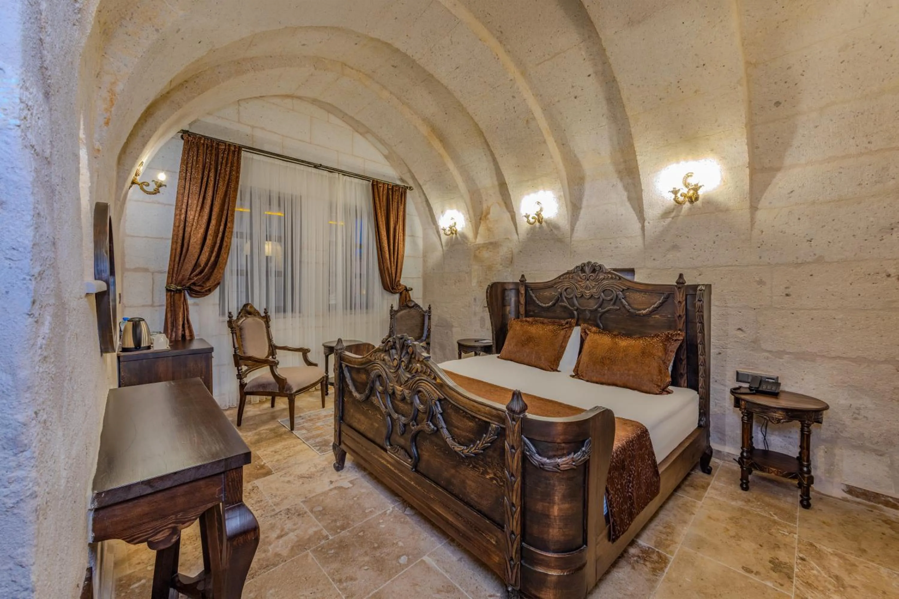 Bedroom, Bed in Castellum Cave Cappadocia