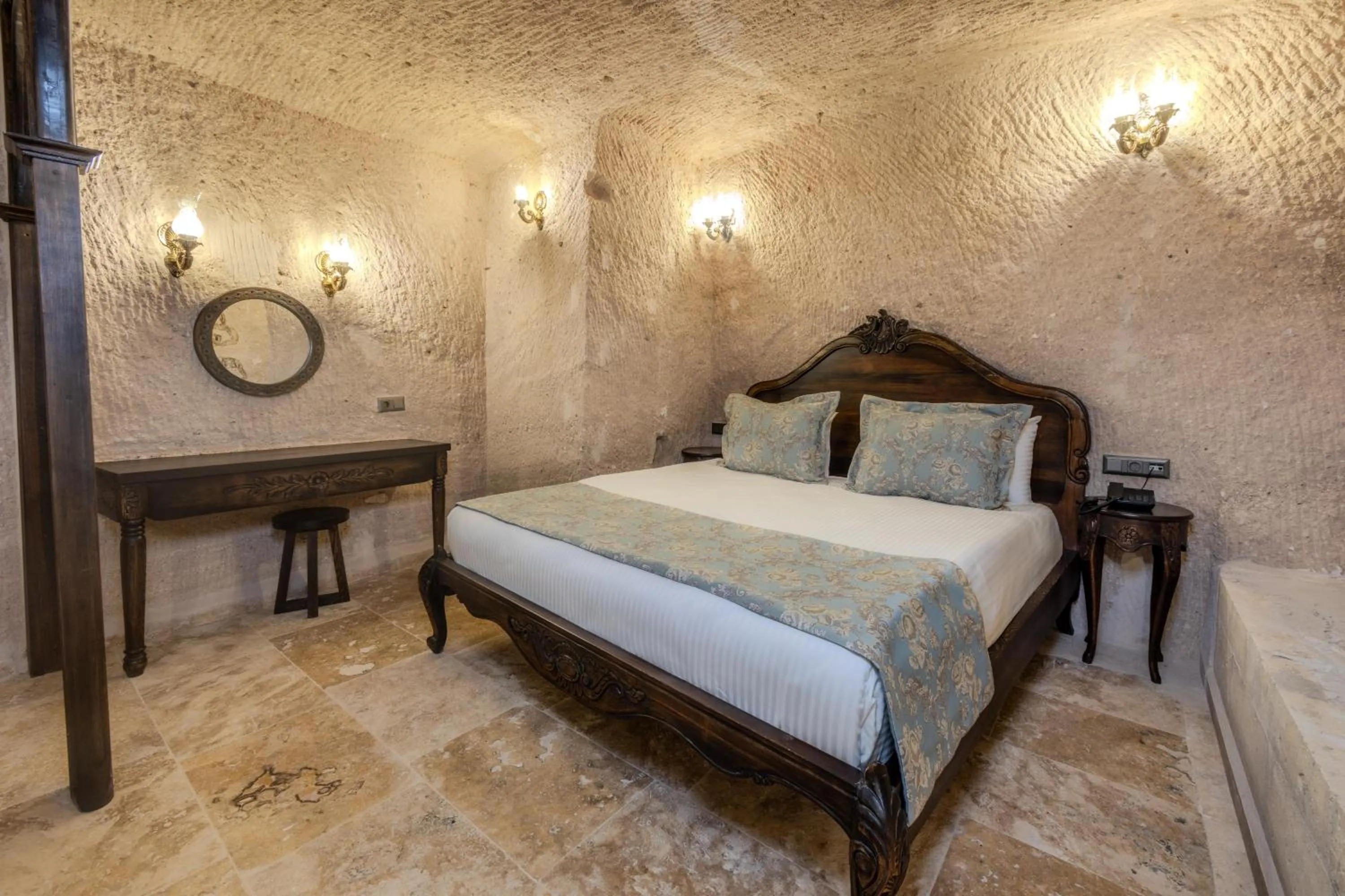 Bed in Castellum Cave Cappadocia