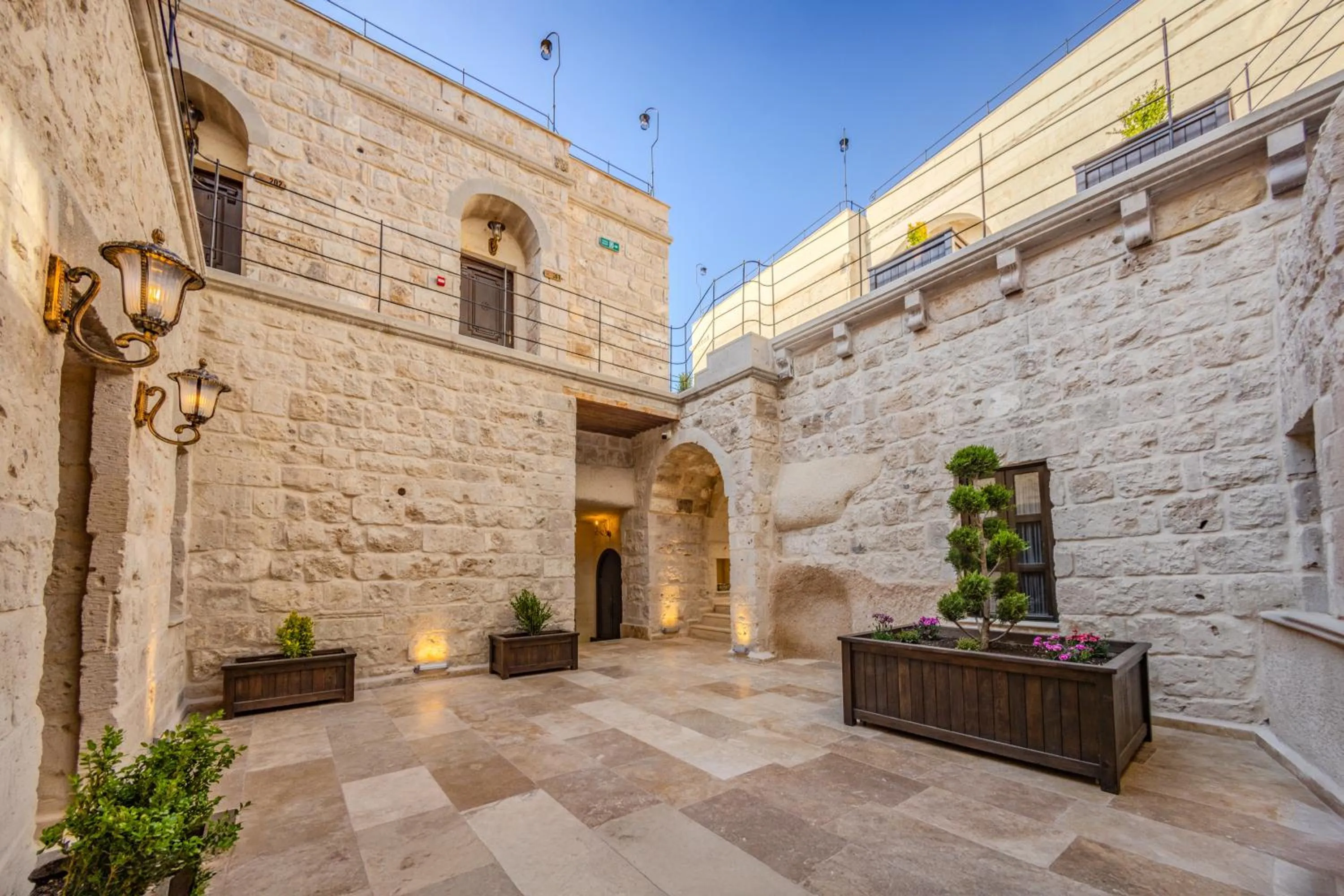 Inner courtyard view in Castellum Cave Cappadocia