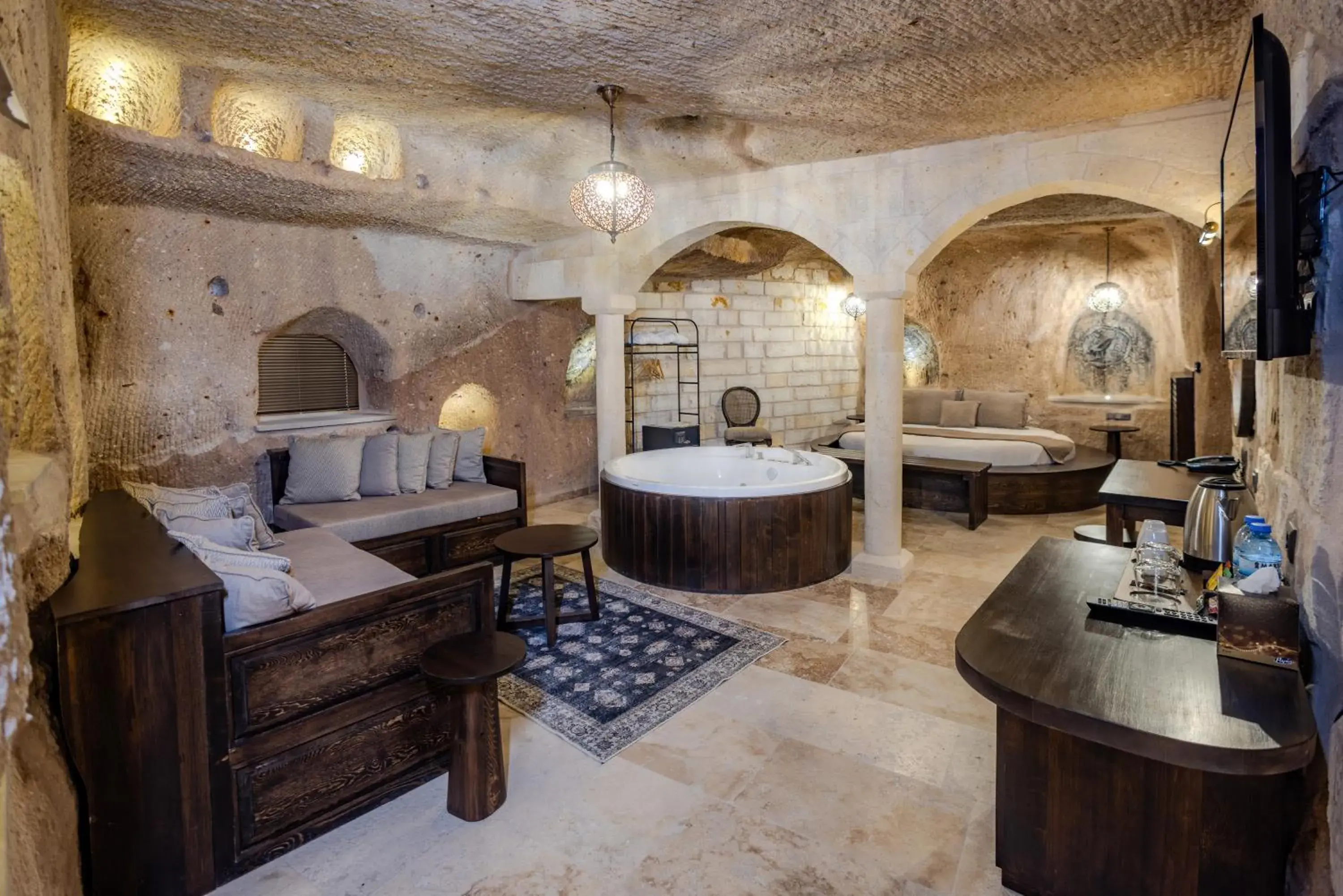 King Suite with Spa Bath in Castellum Cave Cappadocia King Suite with Spa Bath in Castellum Cave Cappadocia