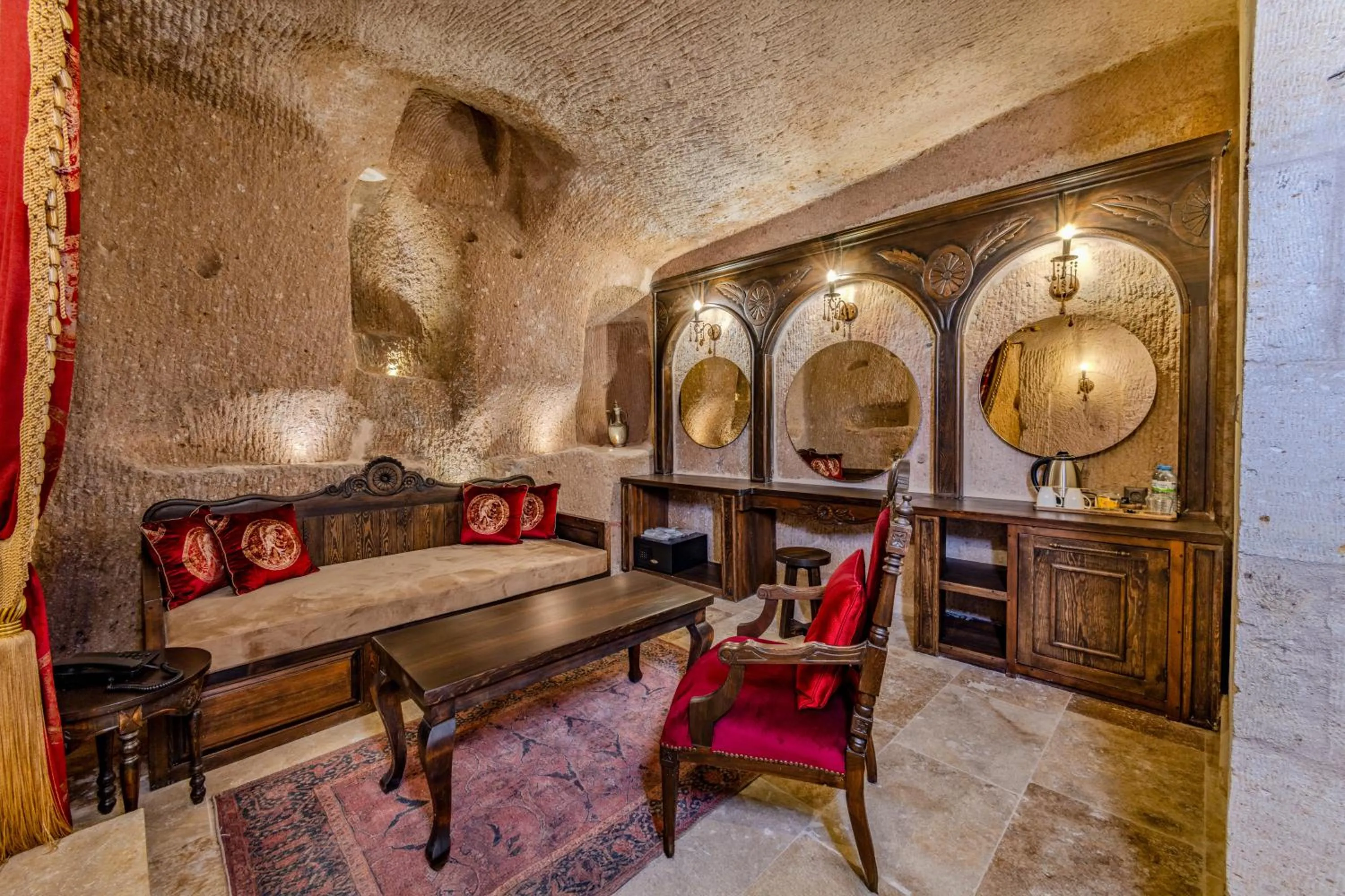 Living room in Castellum Cave Cappadocia